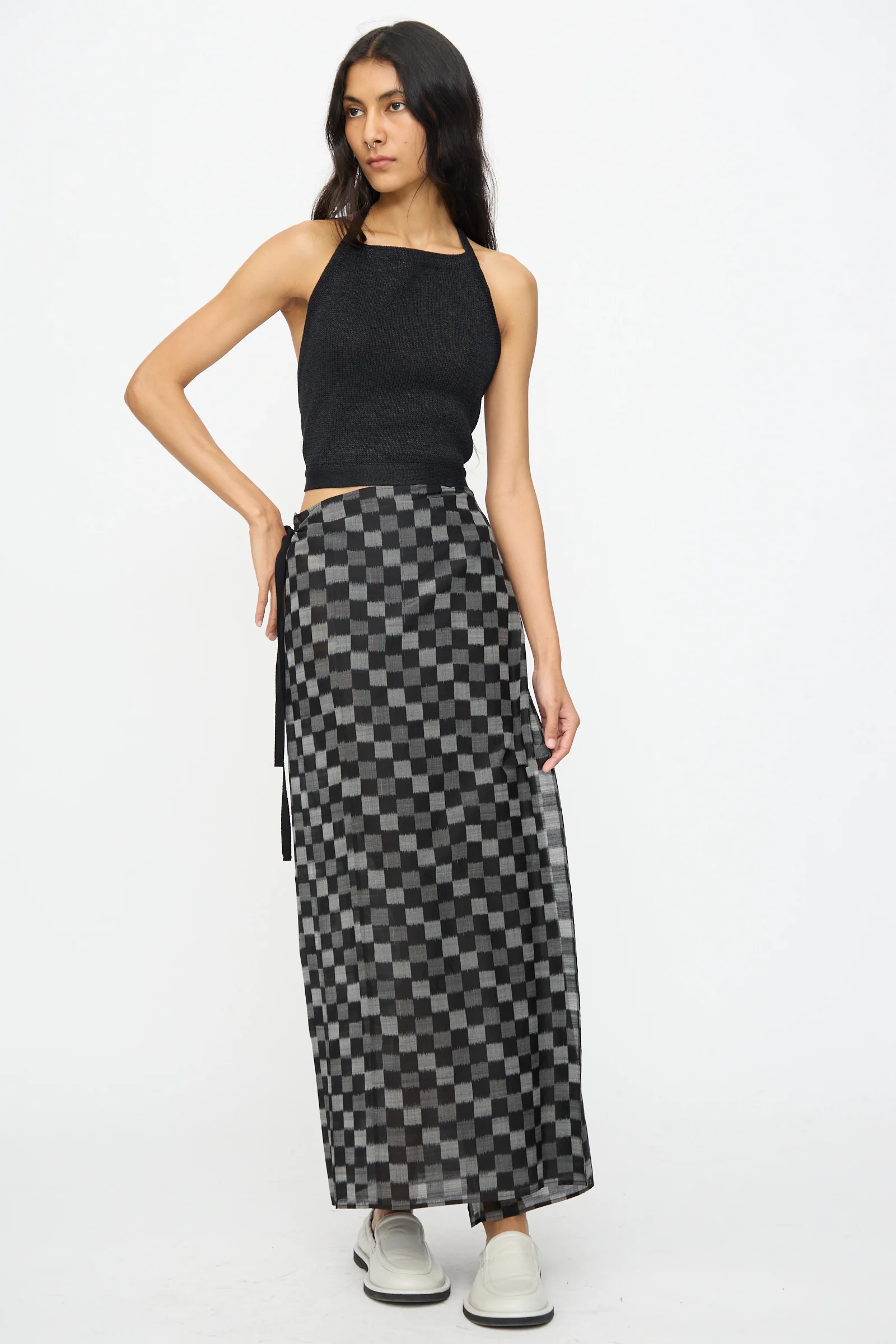 Washi Paper Summer Top in Black - Image 3