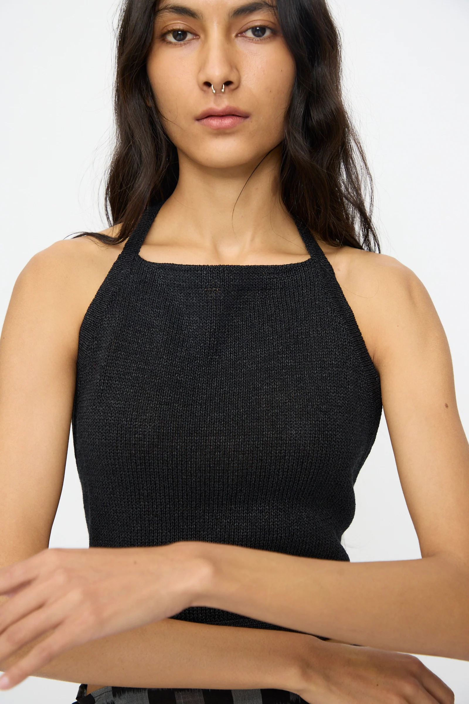 Washi Paper Summer Top in Black - Image 5