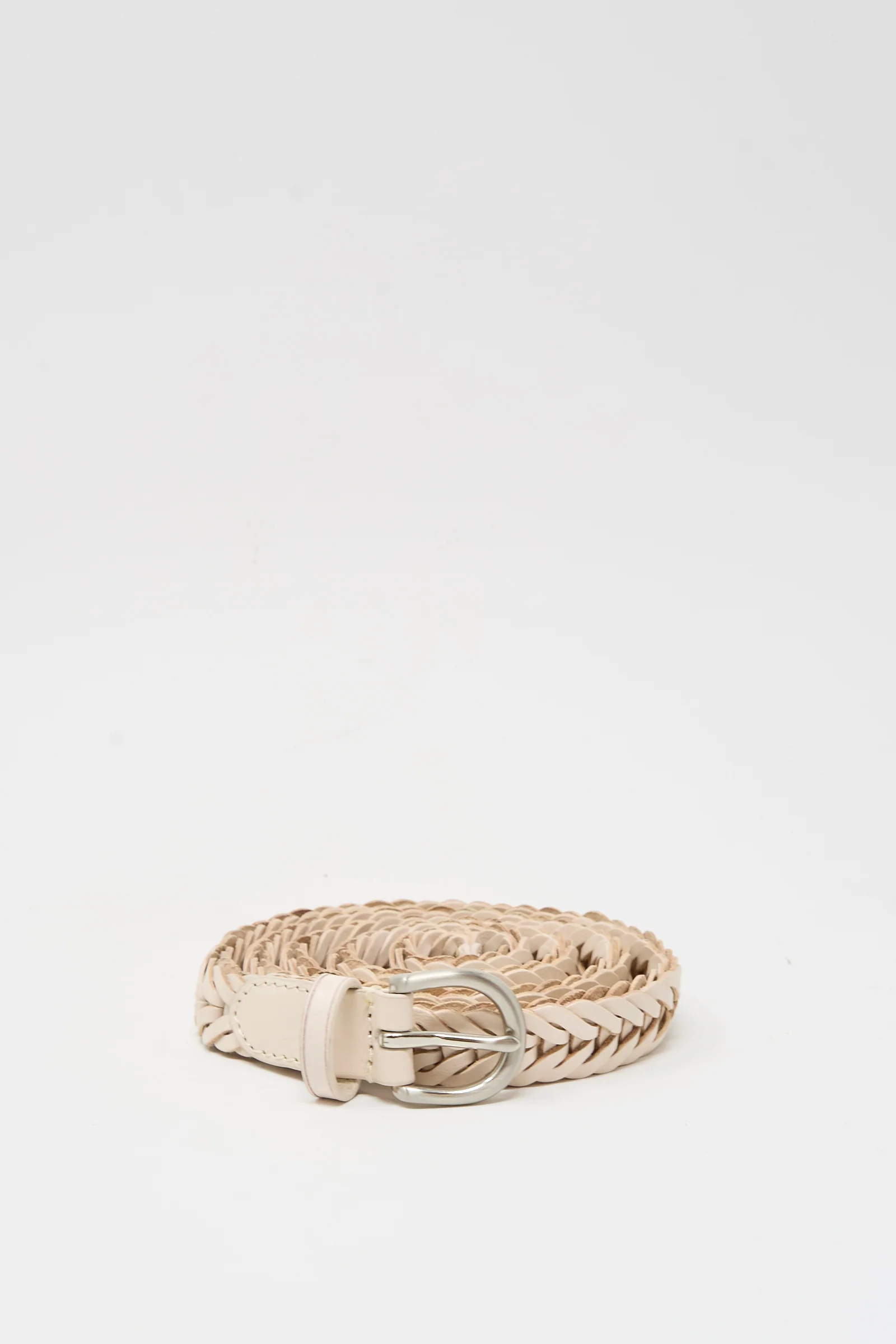 Brass Buckle Single Link Belt in Sand