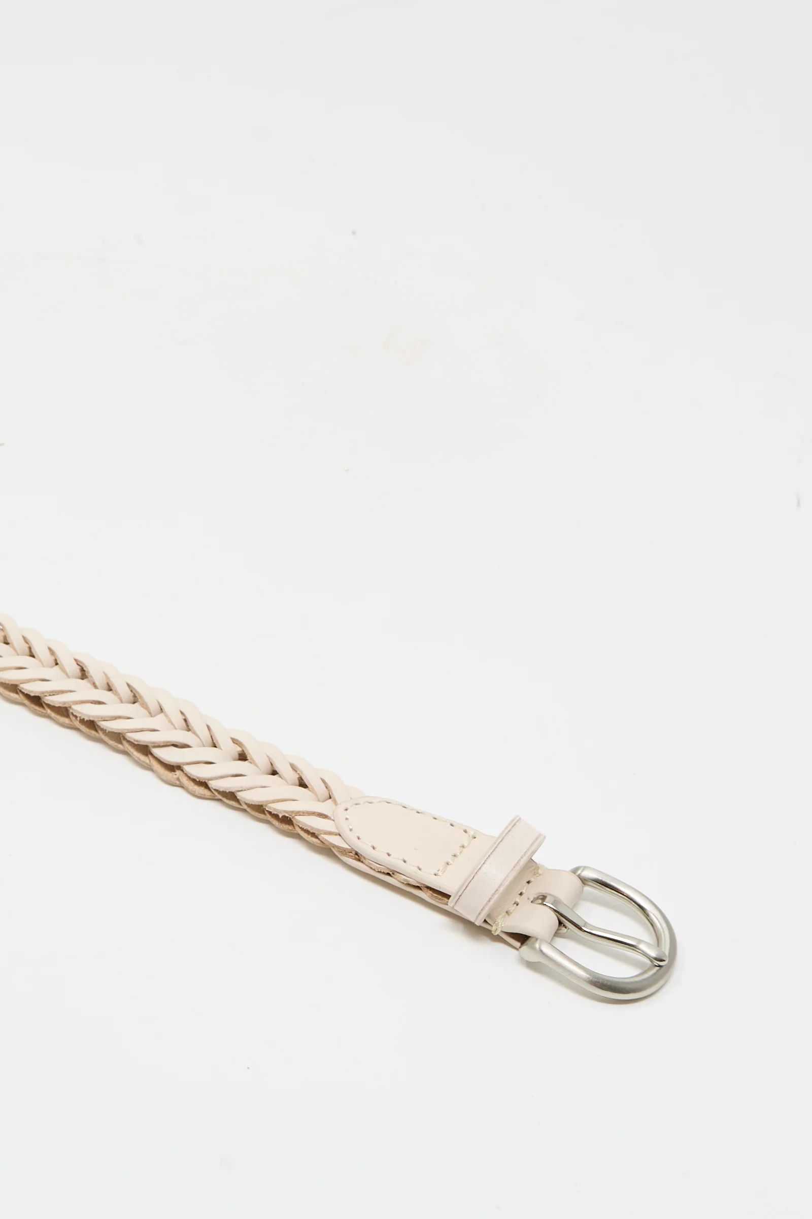 Brass Buckle Single Link Belt in Sand - Image 2