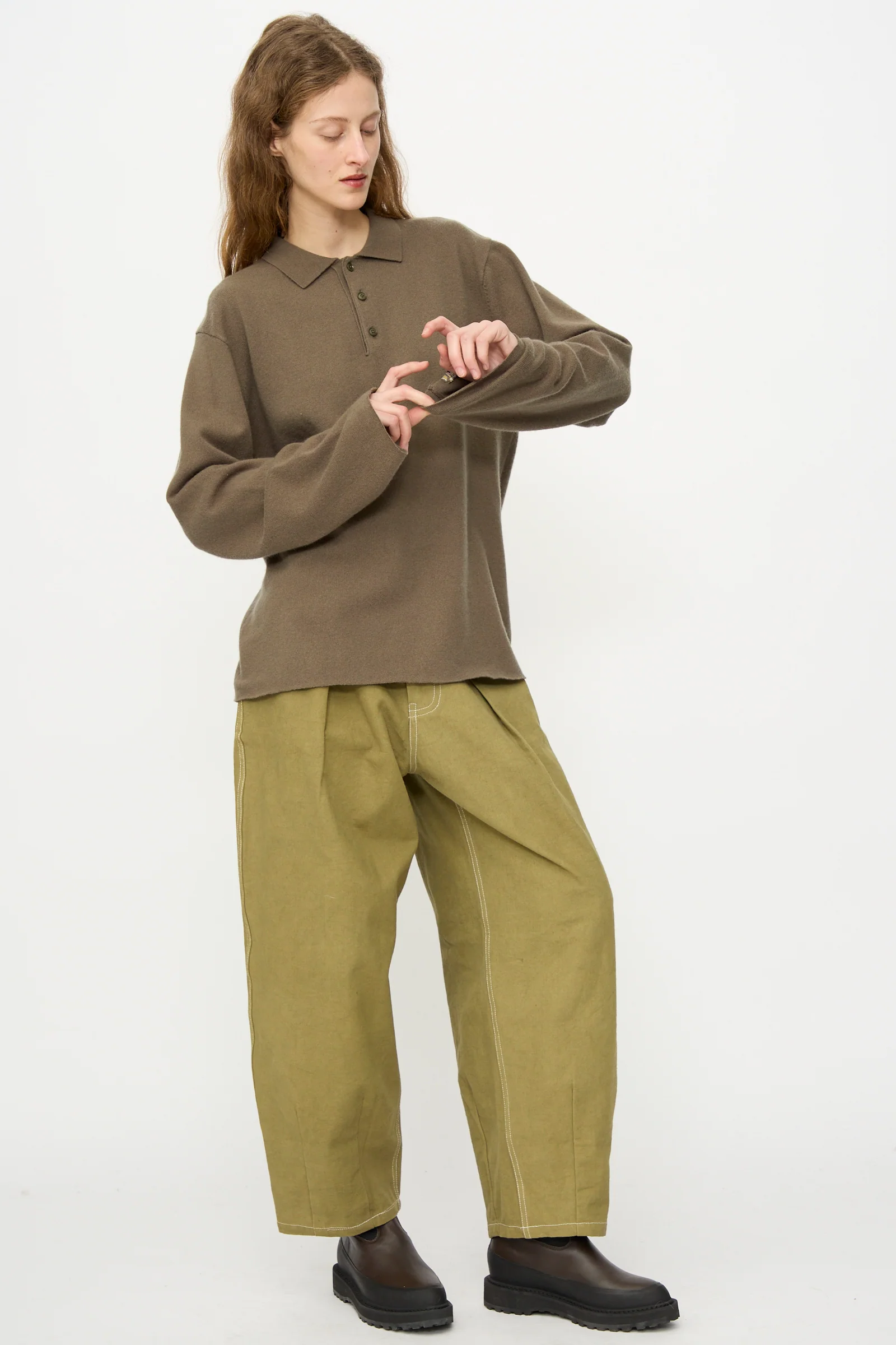 No. 199 Alligator Sweater in Army - Image 5