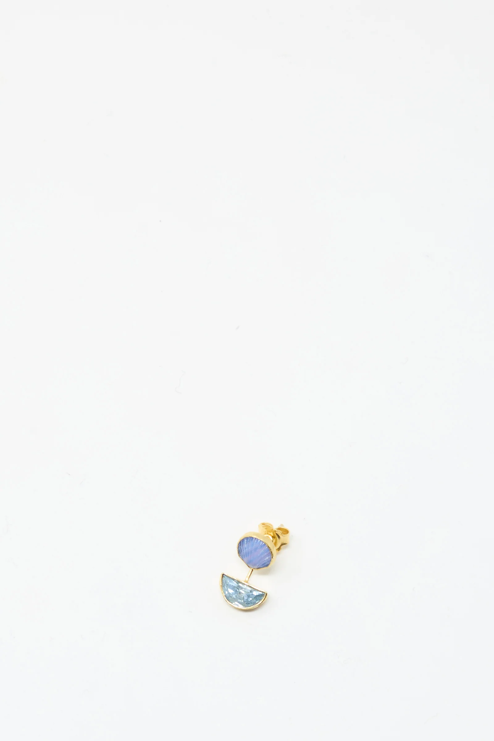 Detachable Drop Earring in Blue Shell - Image 3