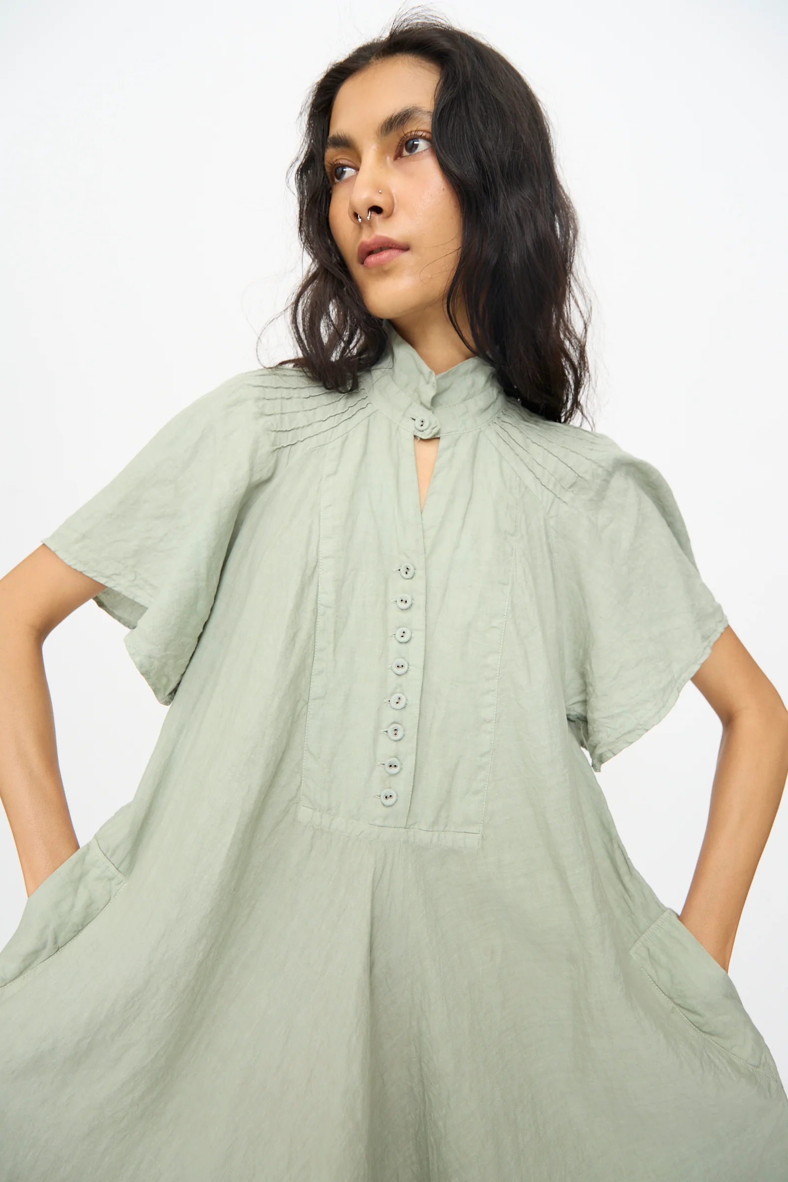 Robe 1900's in Green Tea Dye - Image 3