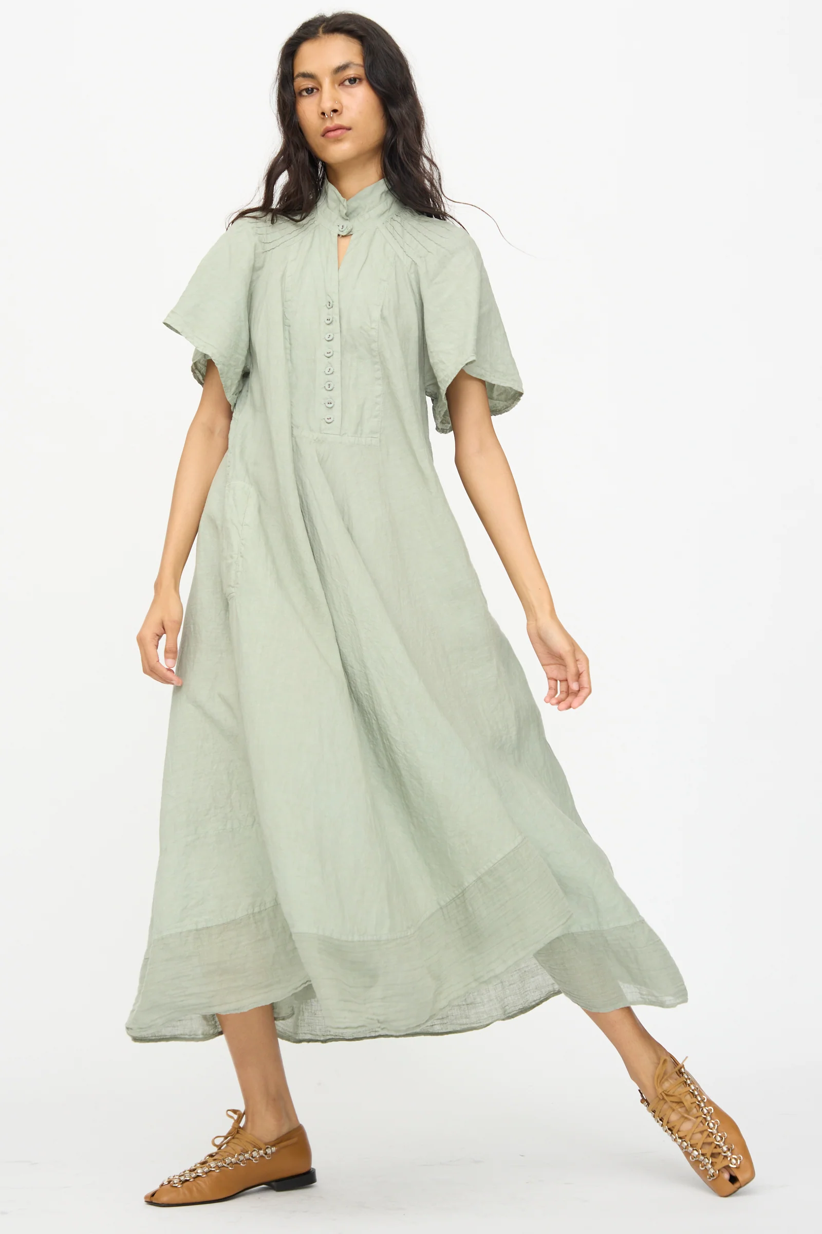 Robe 1900's in Green Tea Dye - Image 4