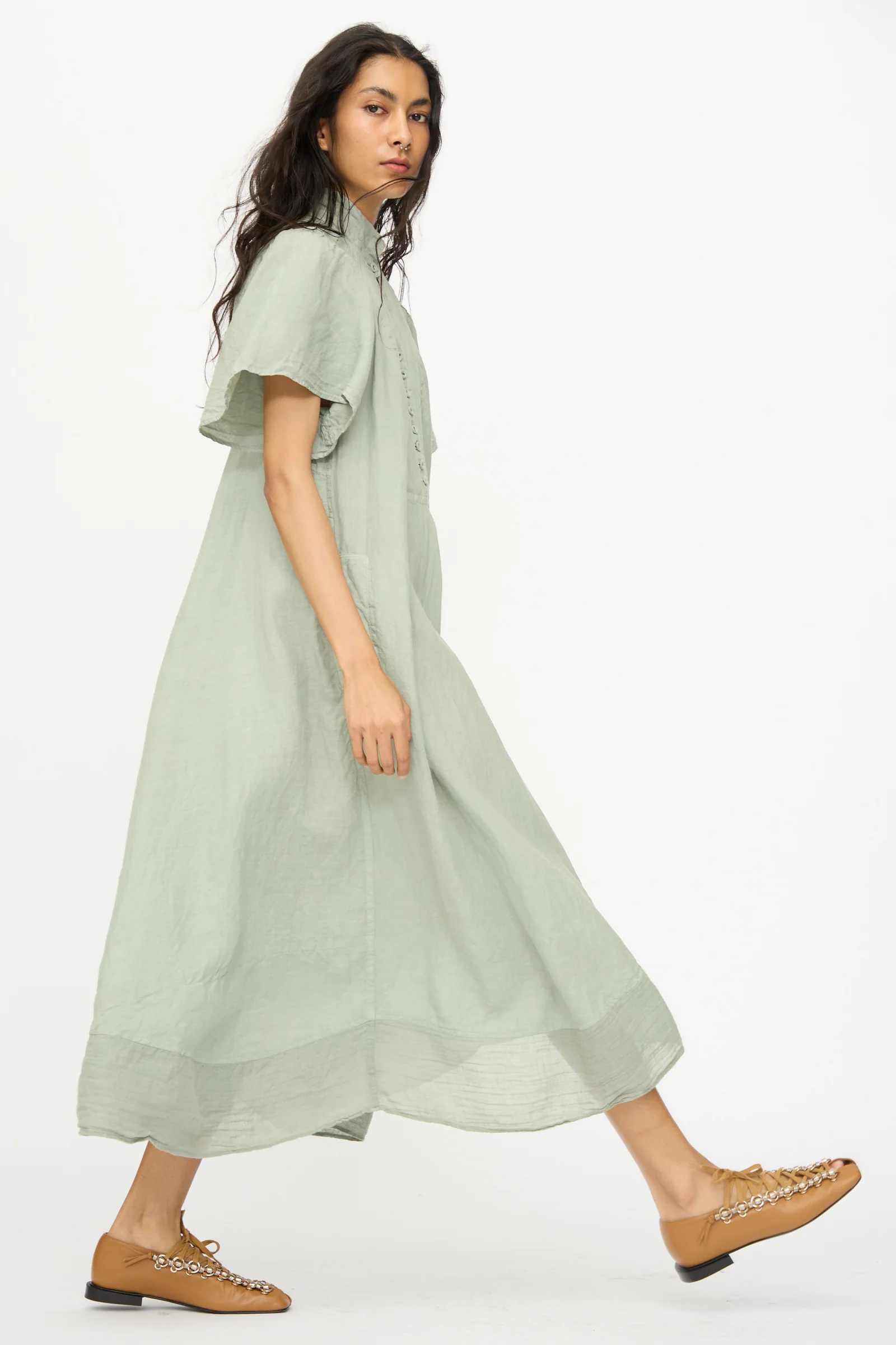 Robe 1900's in Green Tea Dye - Image 5