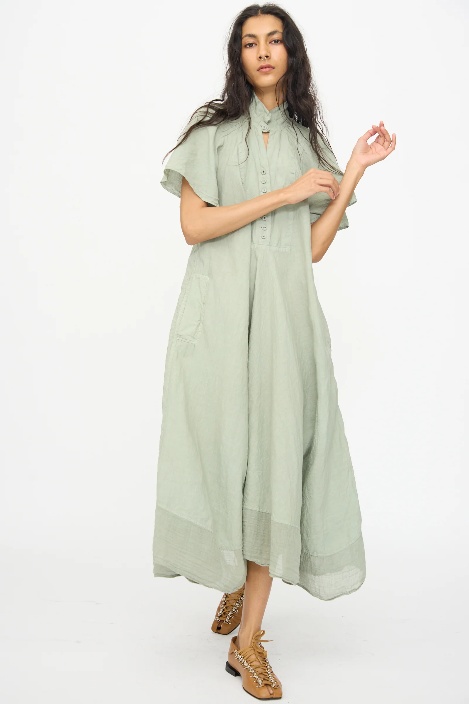 Robe 1900's in Green Tea Dye - Image 8