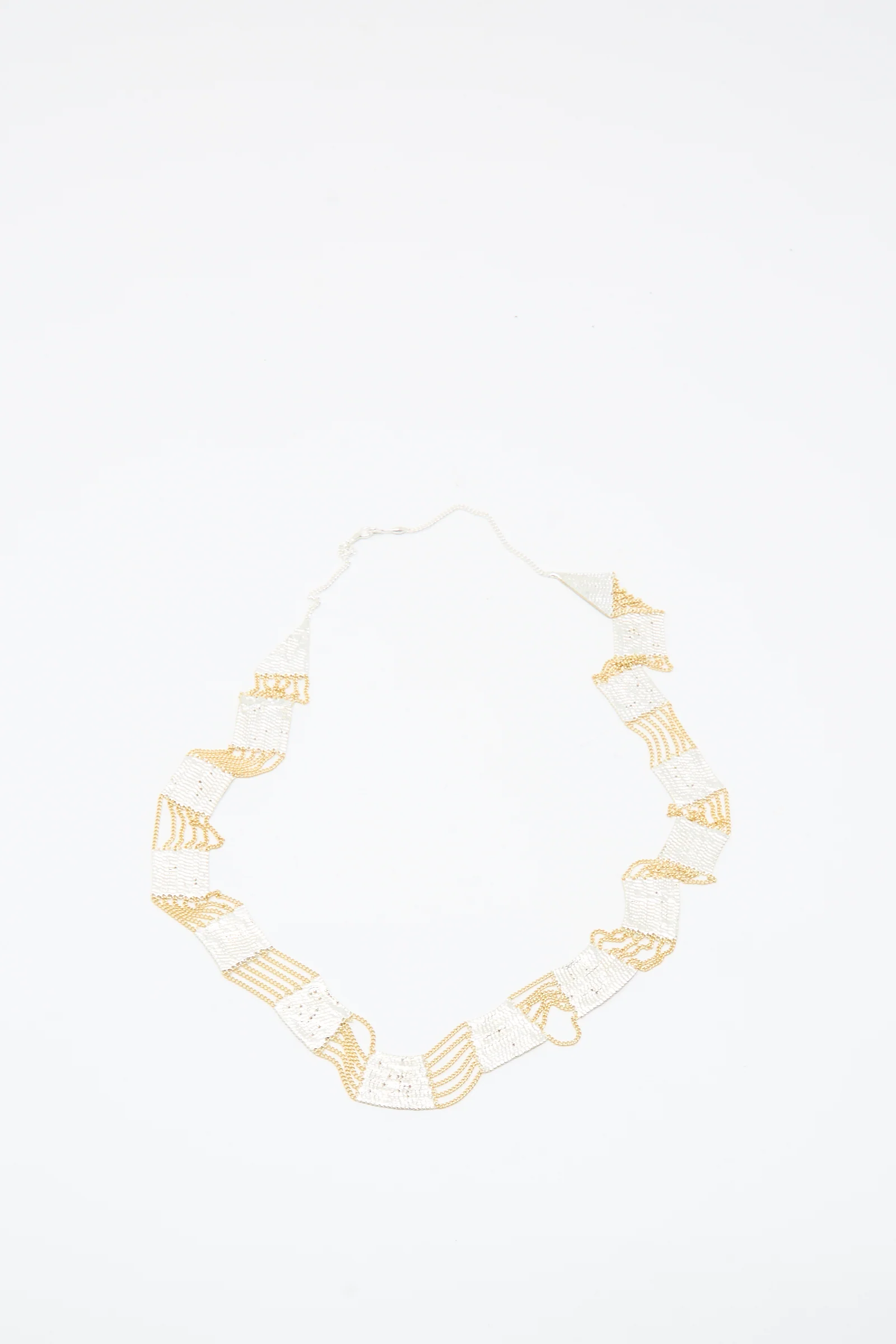 Train Necklace in Brass and Silver - Image 3