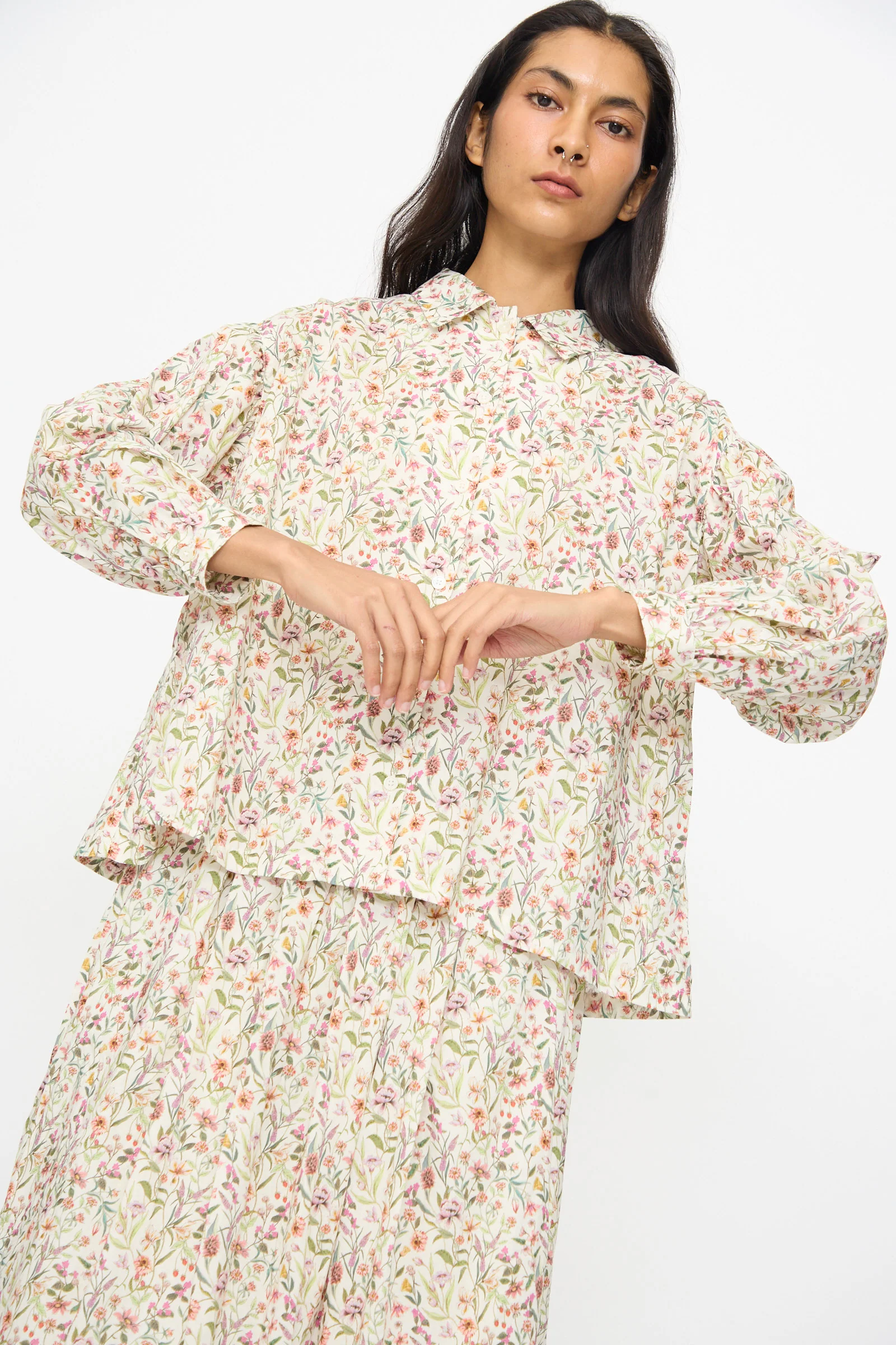 Cotton Liberty Shirt in Flower Print