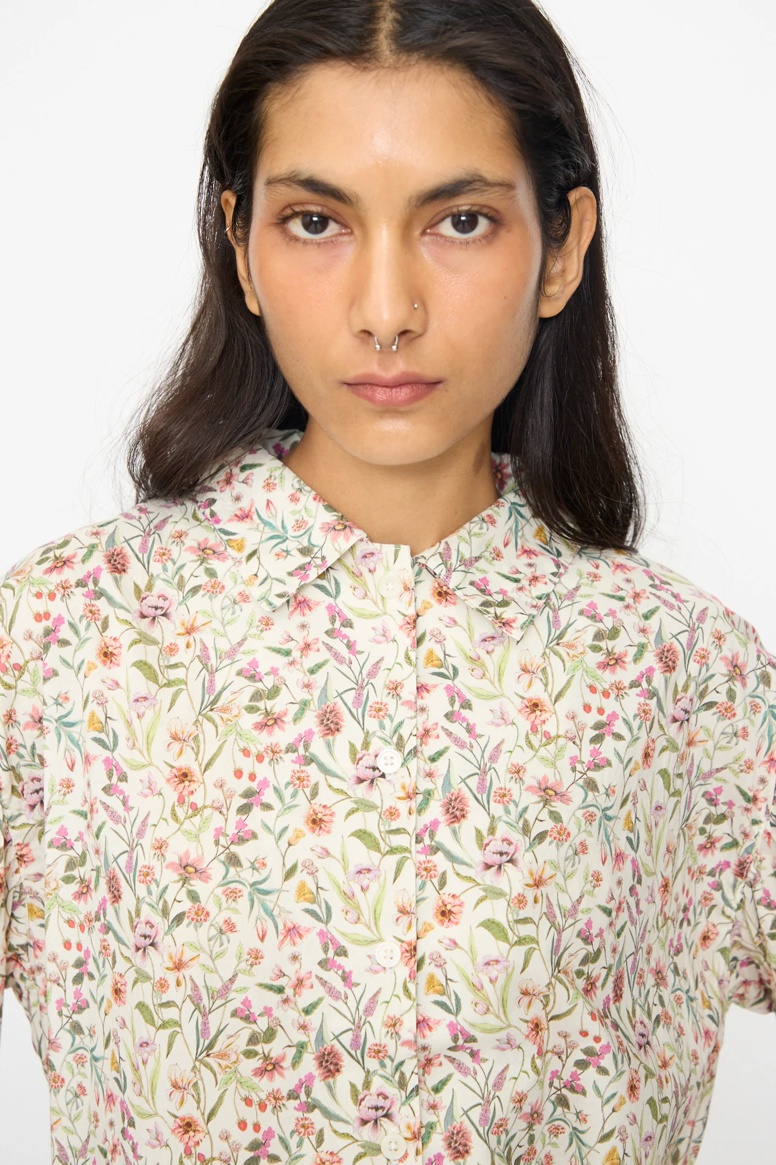 Cotton Liberty Shirt in Flower Print - Image 3