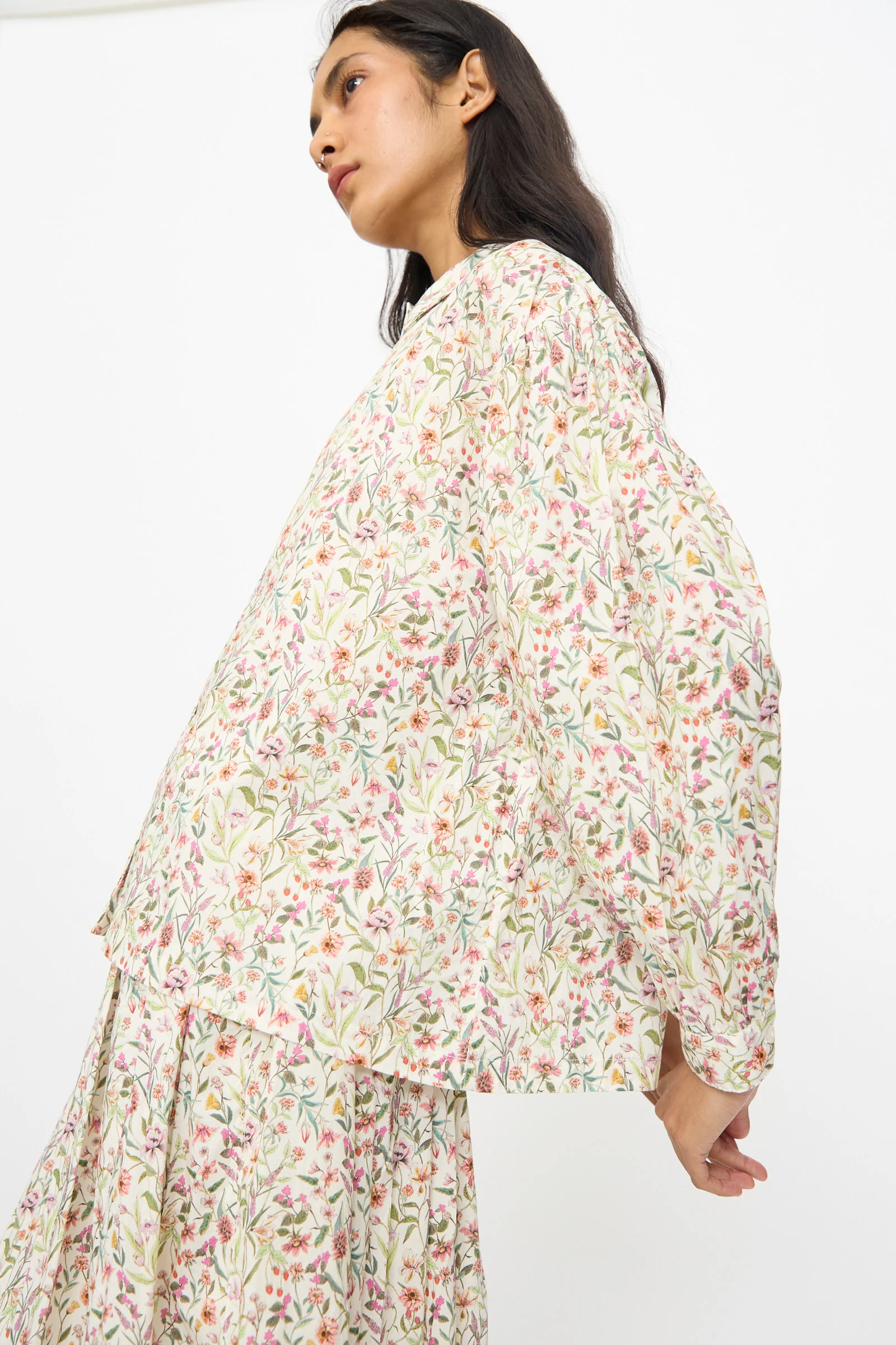 Cotton Liberty Shirt in Flower Print - Image 4
