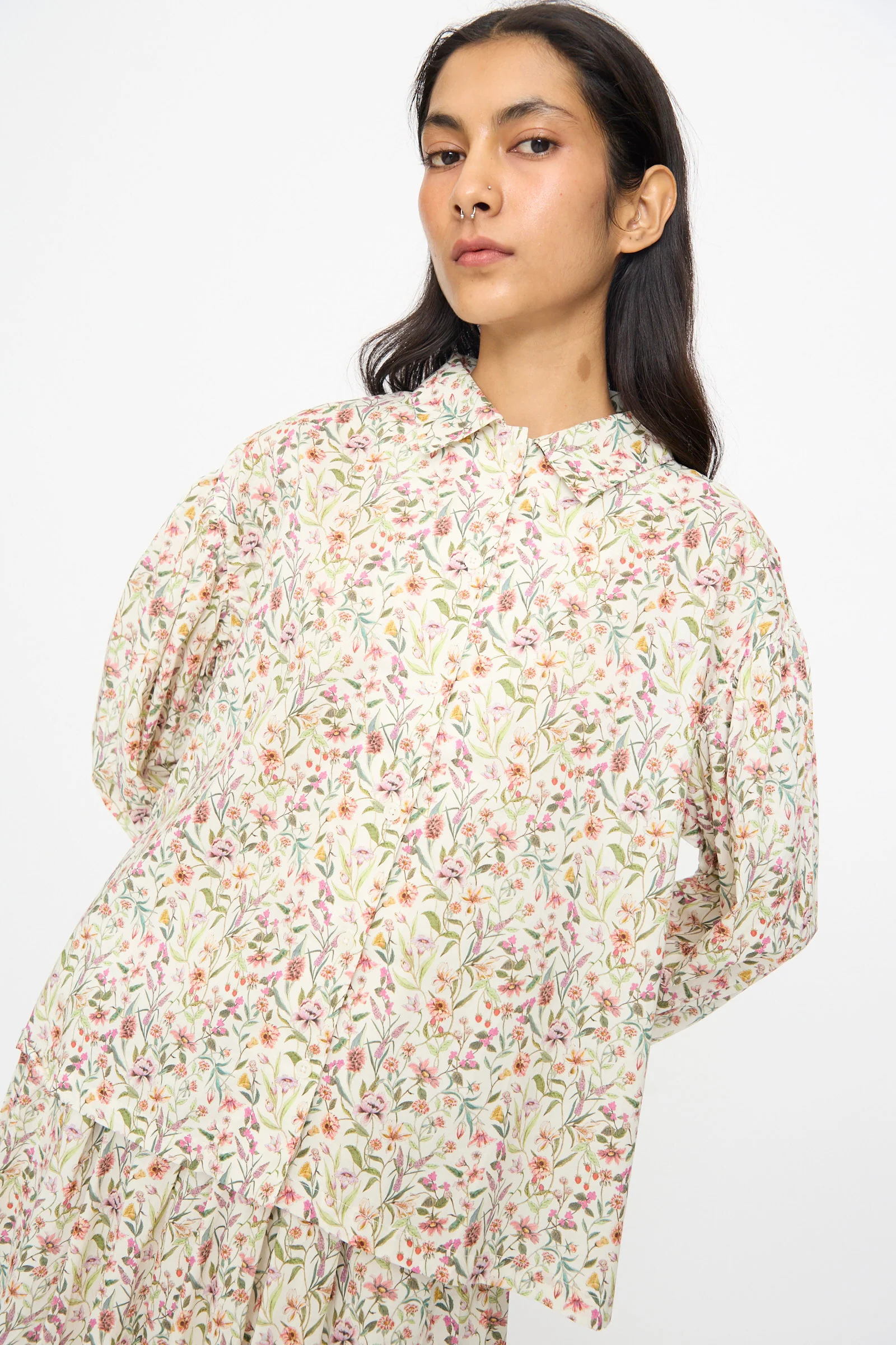 Cotton Liberty Shirt in Flower Print - Image 5