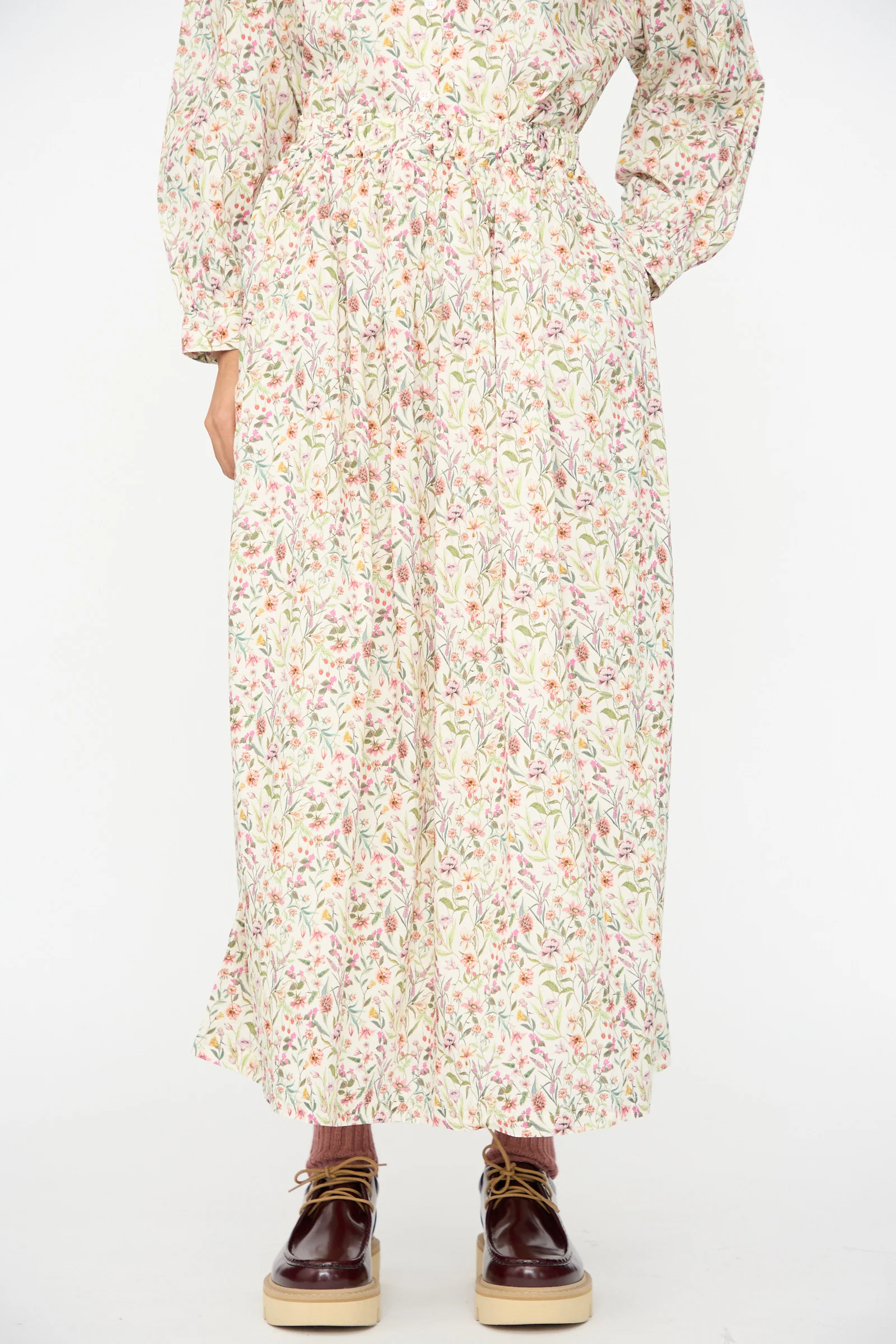 Cotton Liberty Skirt in Flower Print - Image 2