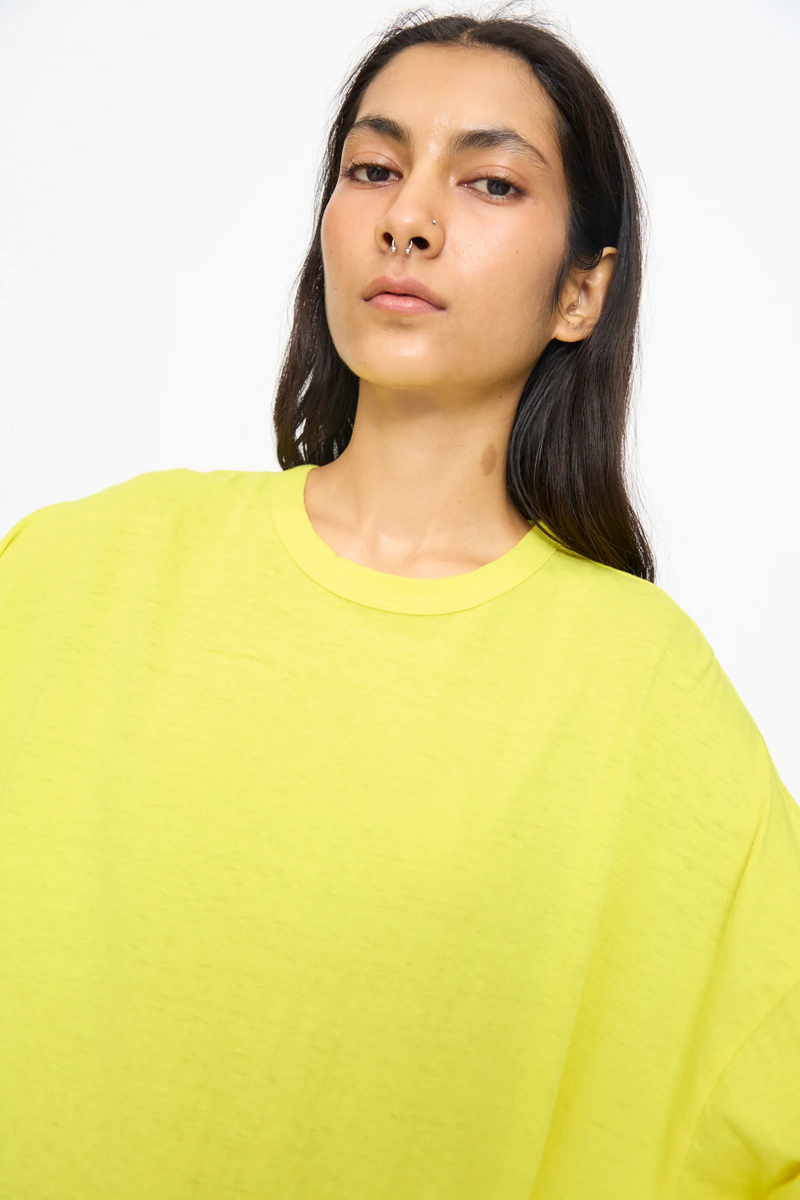 Cotton Loose Pullover in Yellow - Image 3