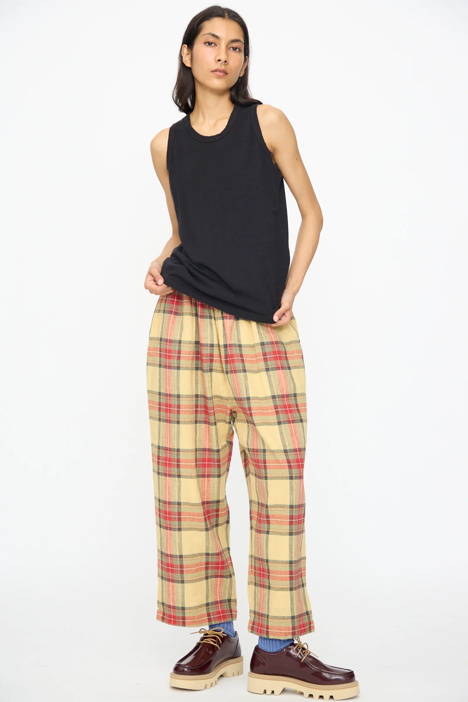 Cotton Tank Top in Black - Image 5