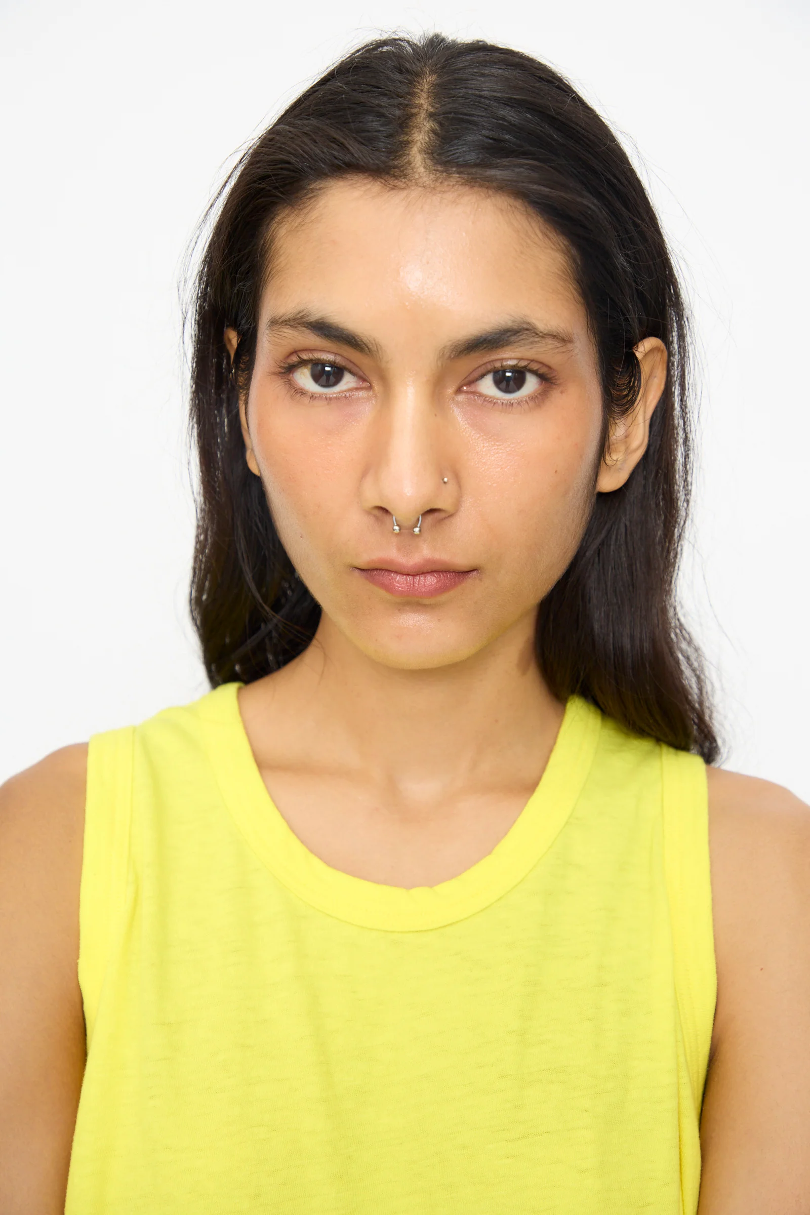 Cotton Tank Top in Yellow - Image 3
