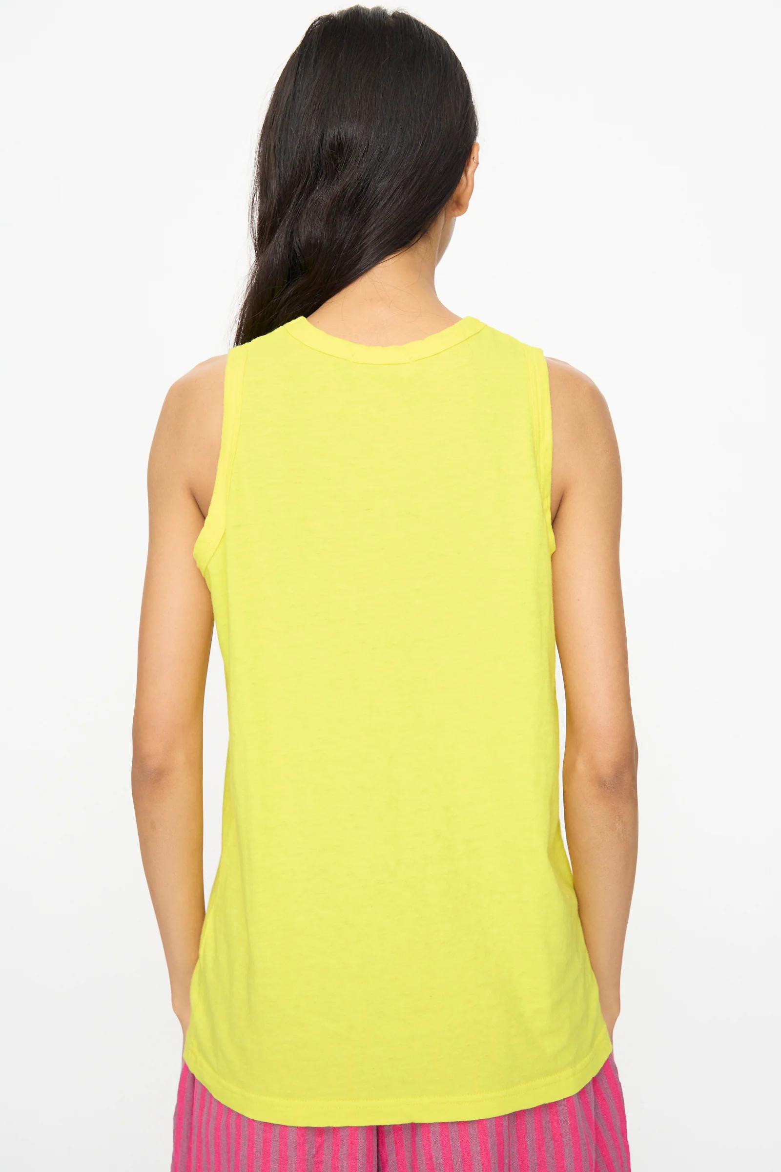 Cotton Tank Top in Yellow - Image 6