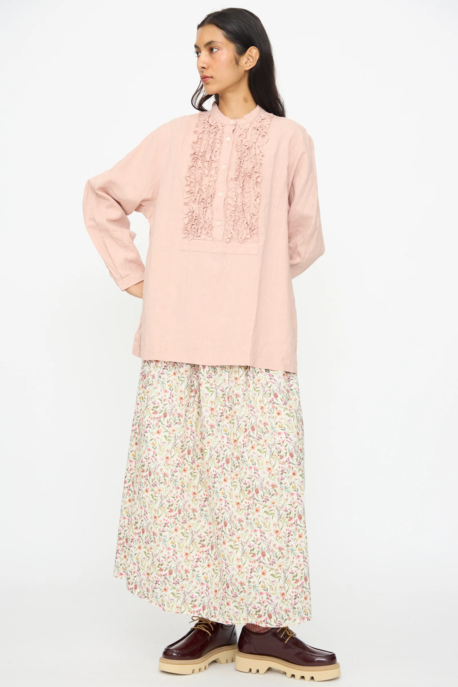 French Linen Shirt in Pink - Image 6