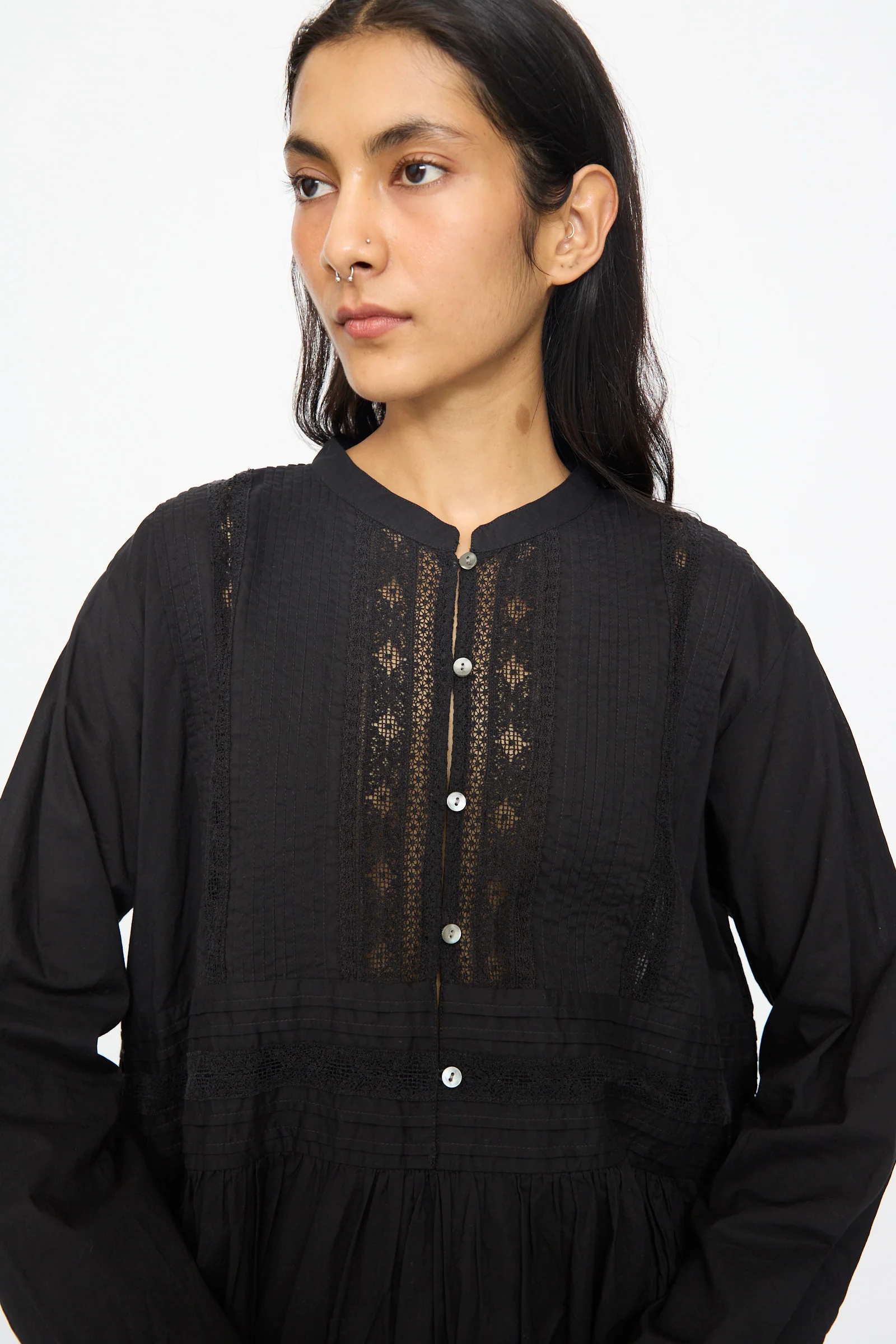 India Cotton Dress in Black - Image 4
