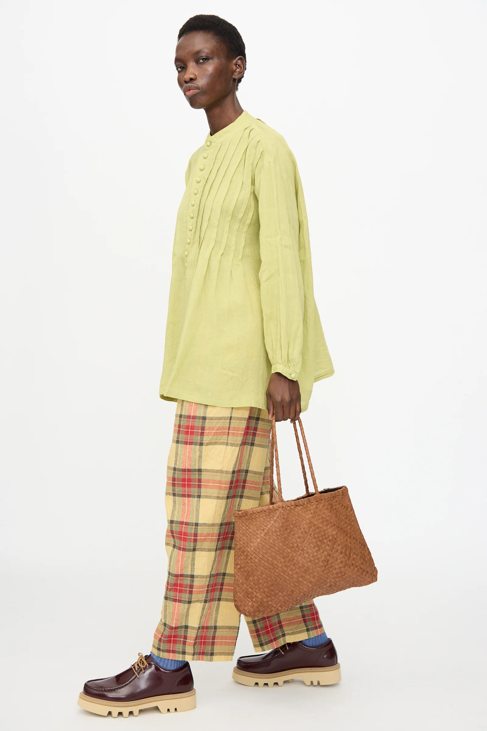 Leather Tote Bag in Brown - Image 3