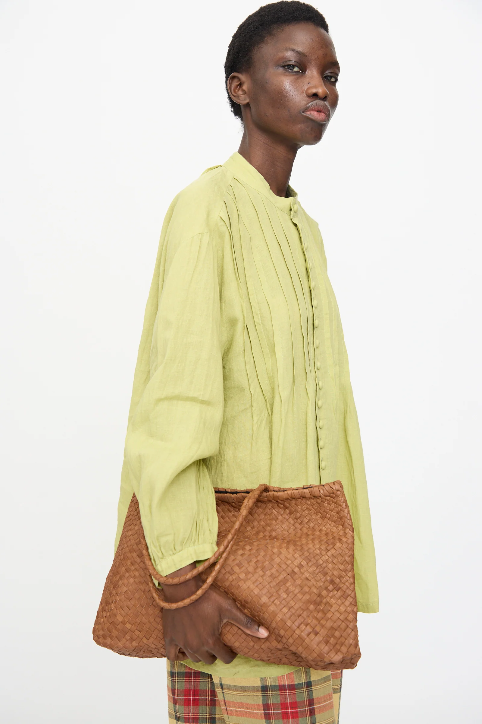 Leather Tote Bag in Brown - Image 6