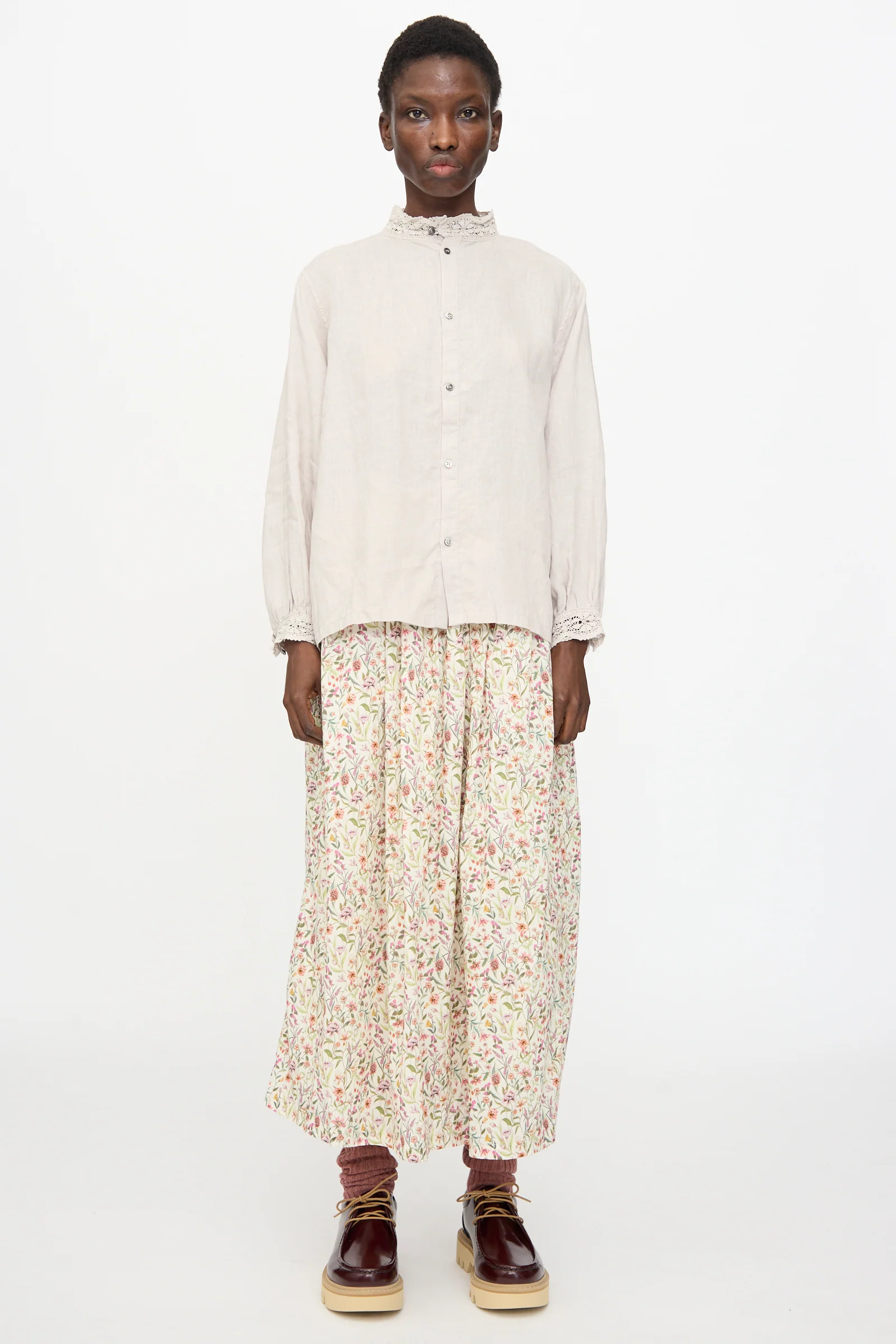 Linen Shirt in Greige - Image 2