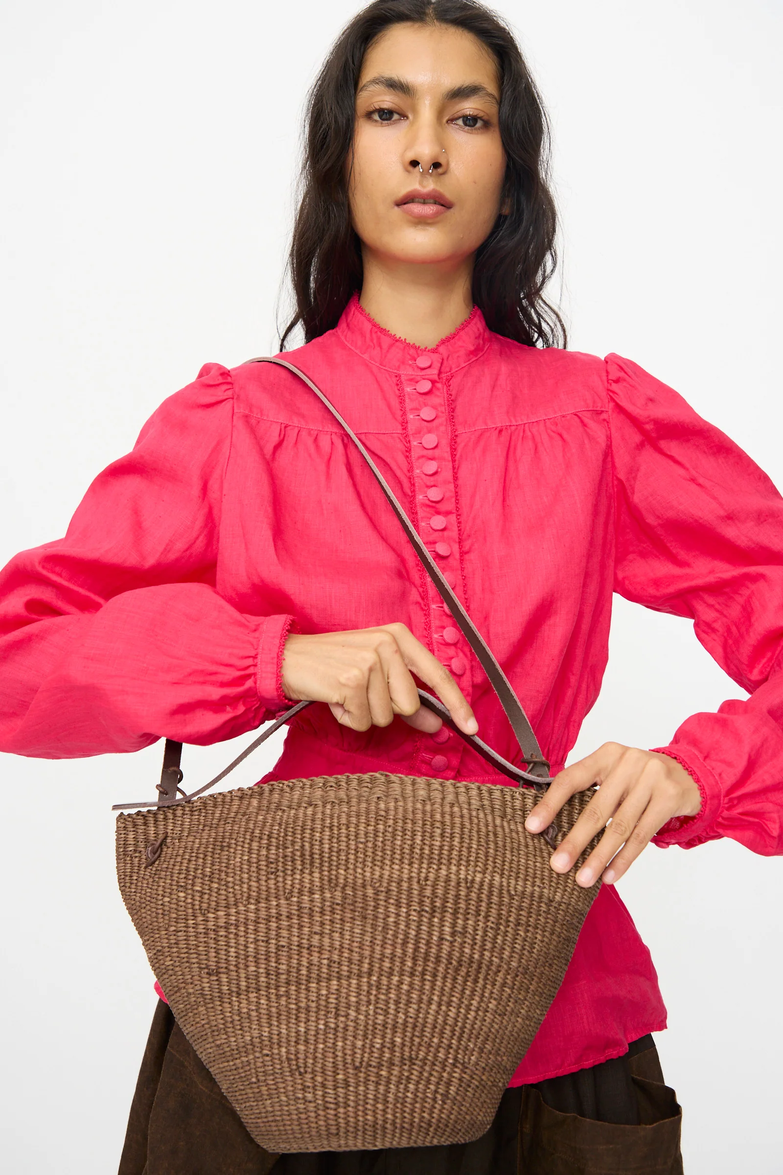 Medium Bell Bag in Brown