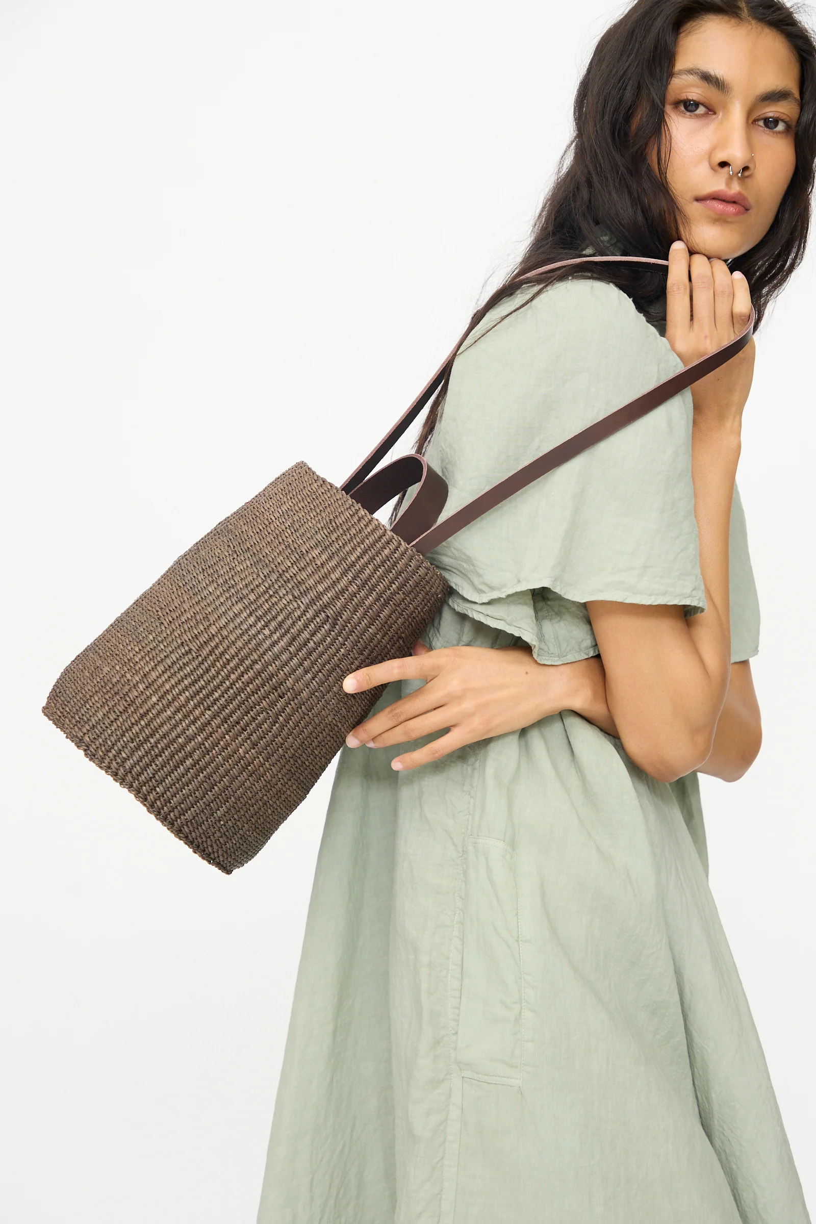 Seau Bag in Brown