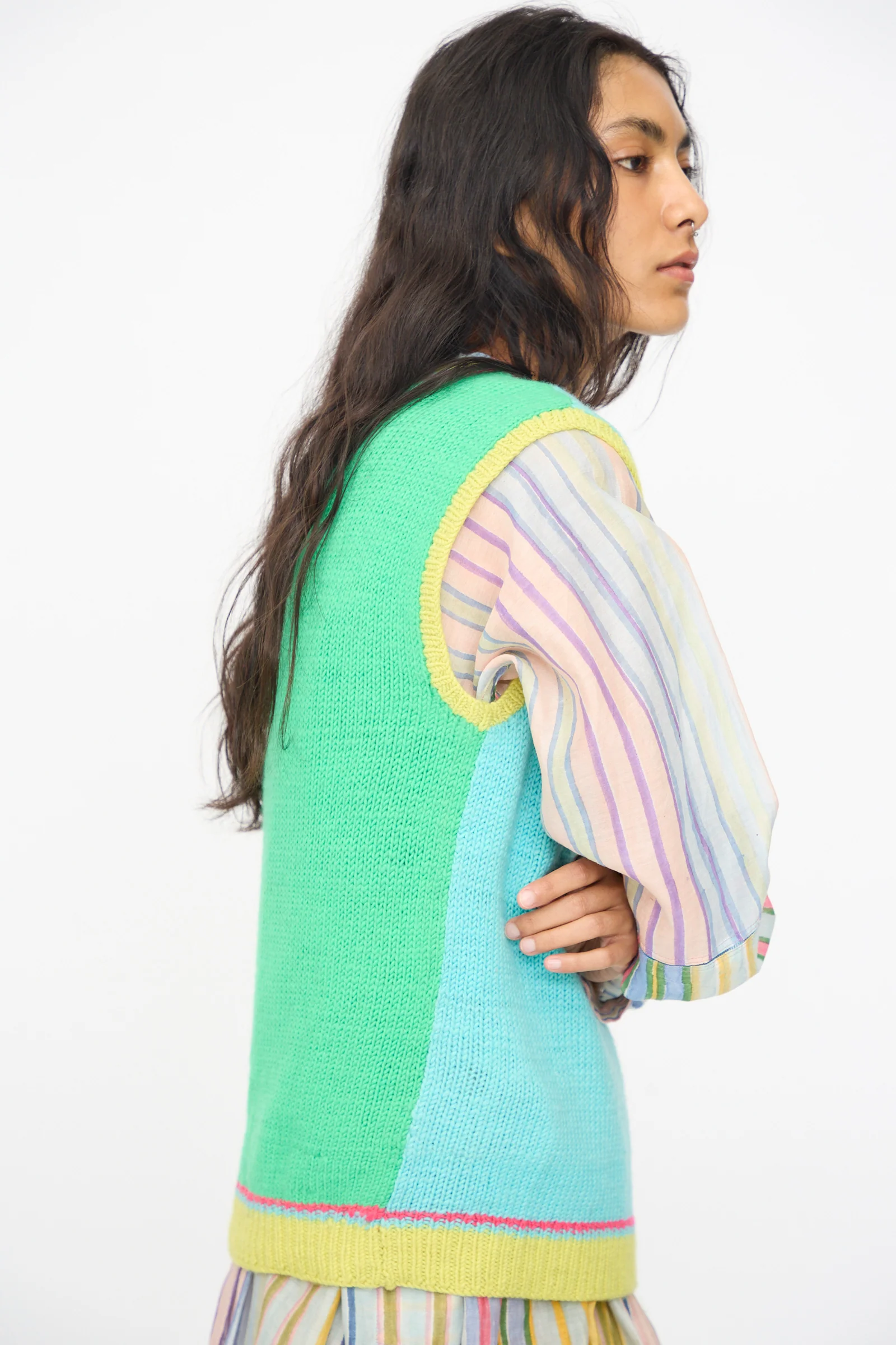 Kulluwool Sweater Vest in Aqua - Image 6