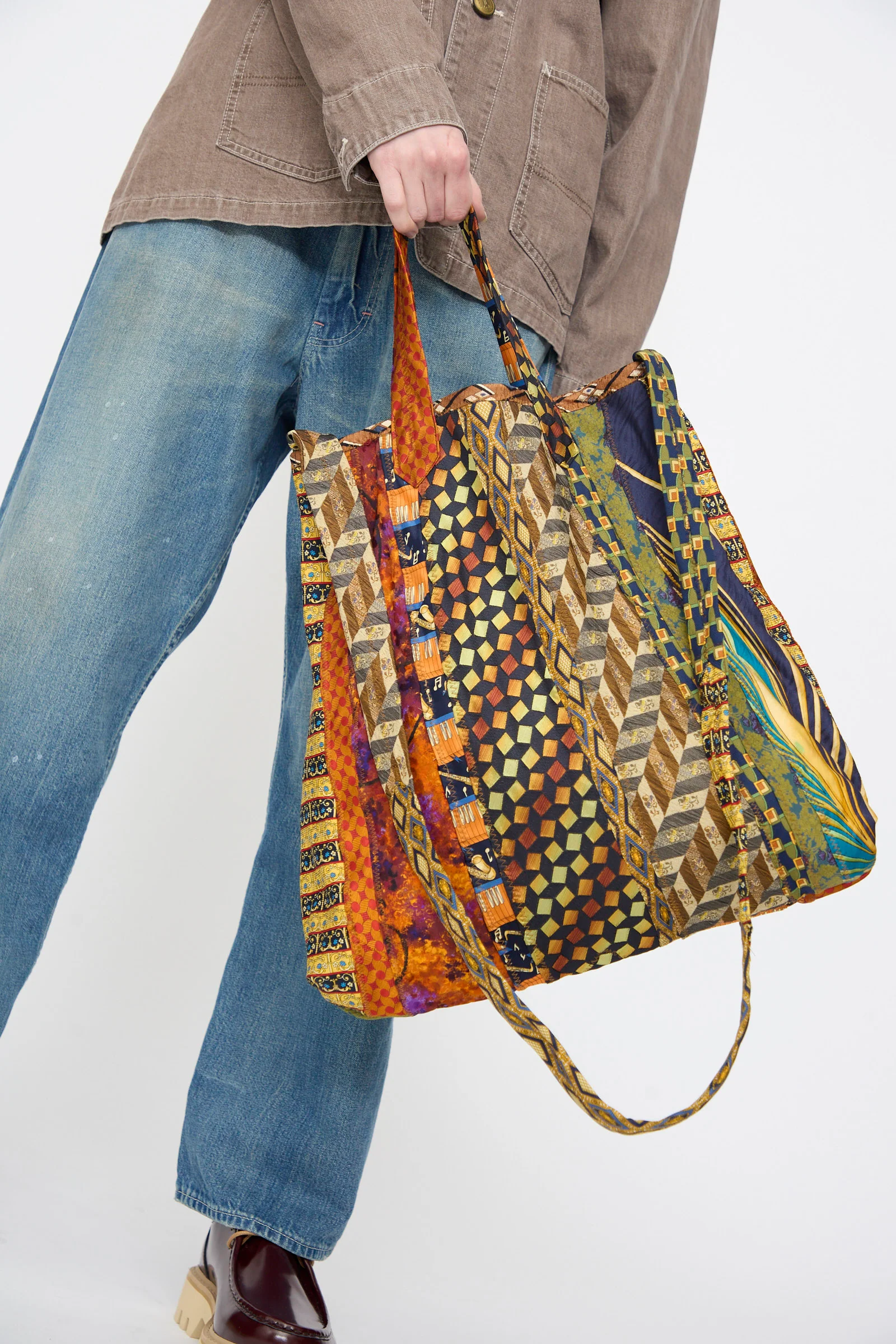 Ties Bag in Orange Multi - Image 4
