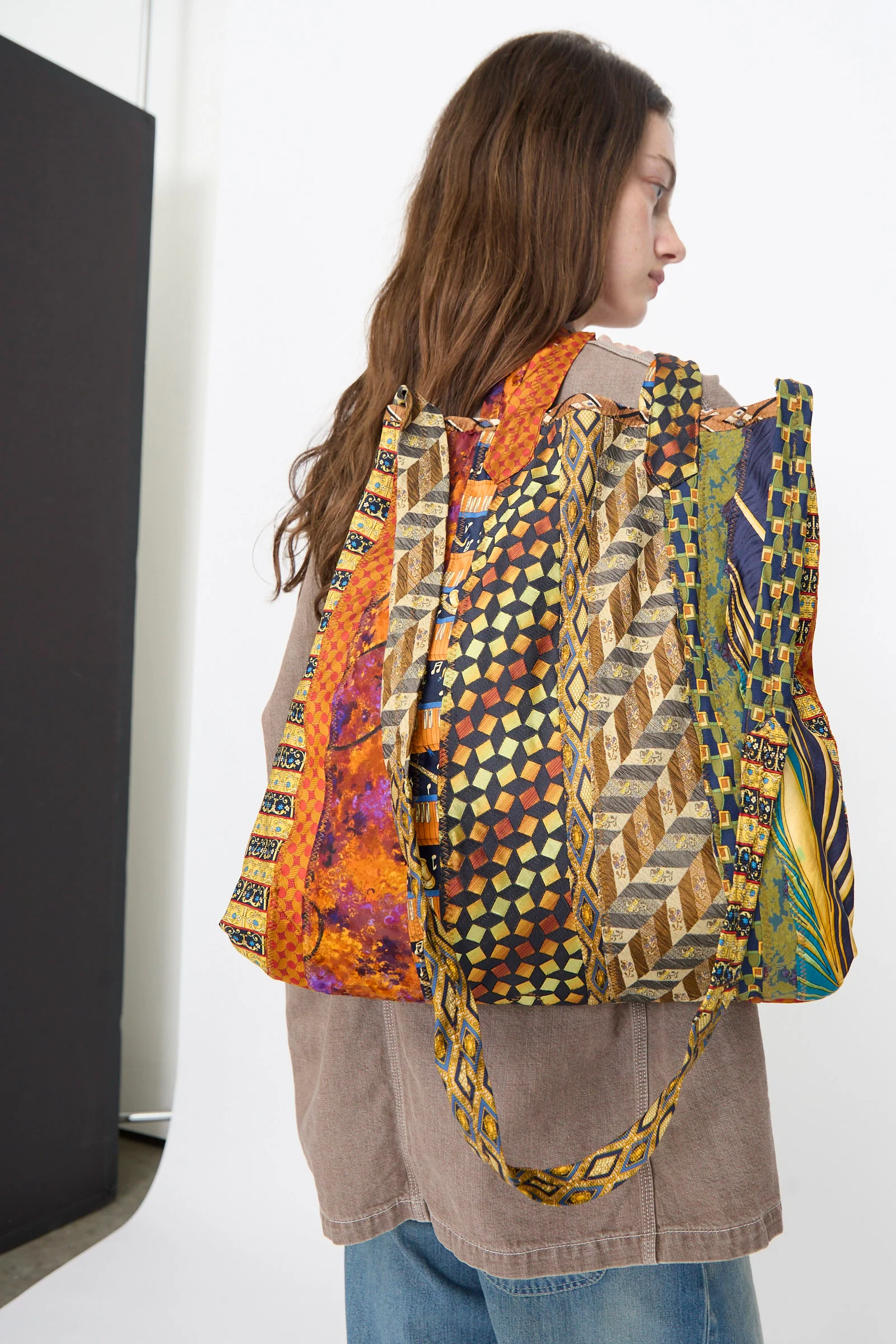 Ties Bag in Orange Multi - Image 6