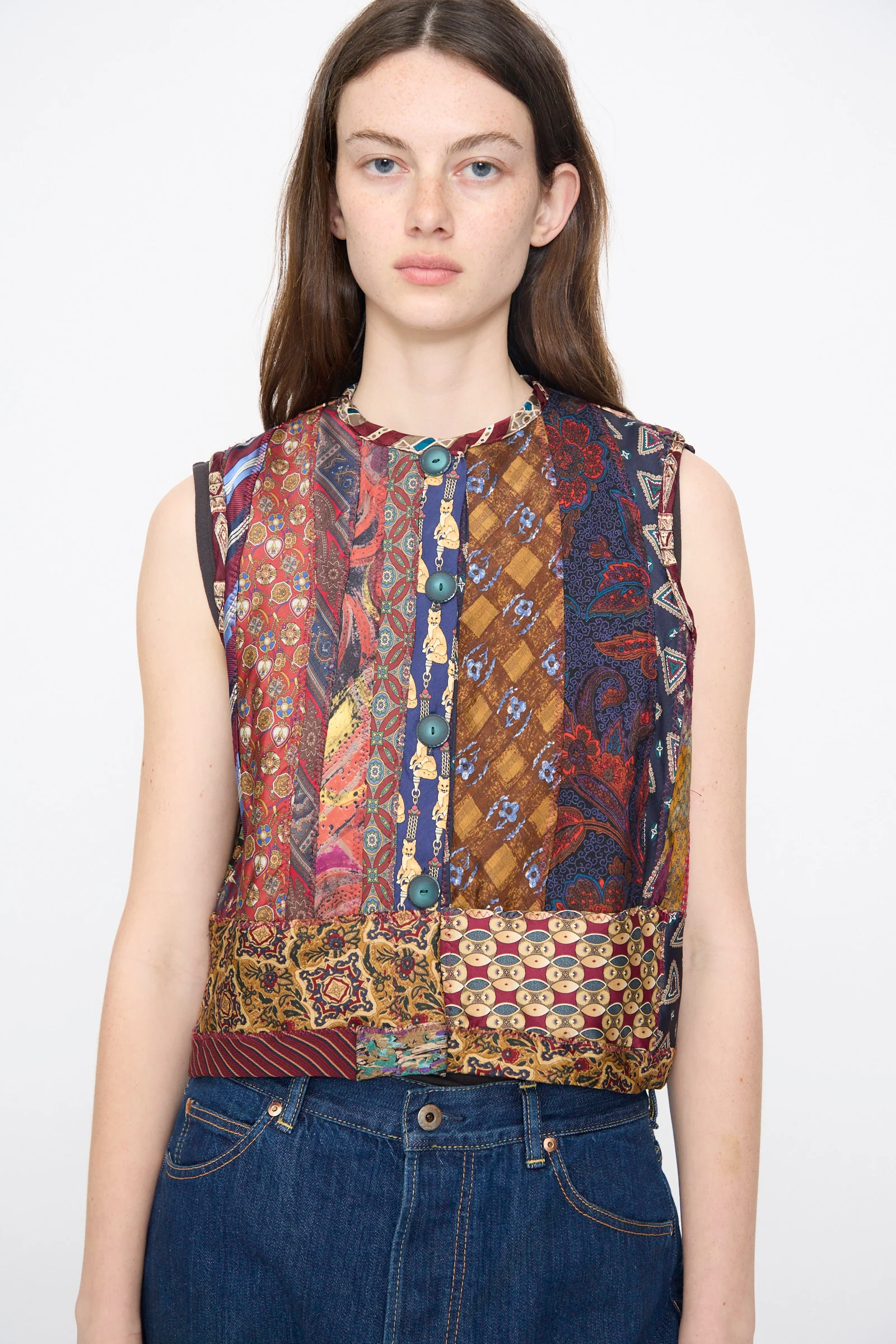 Ties Vest in Multi - Image 3
