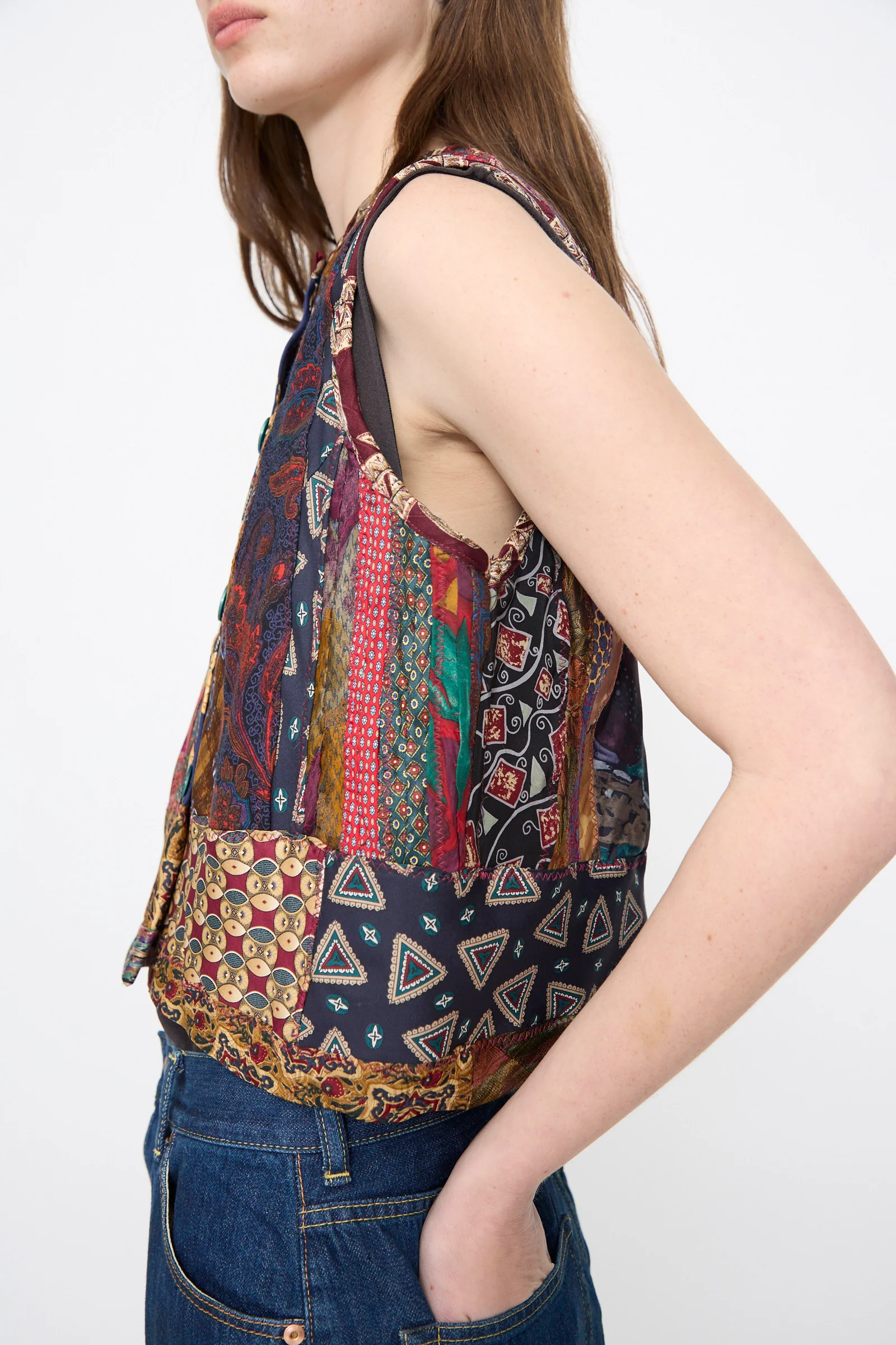 Ties Vest in Multi - Image 4