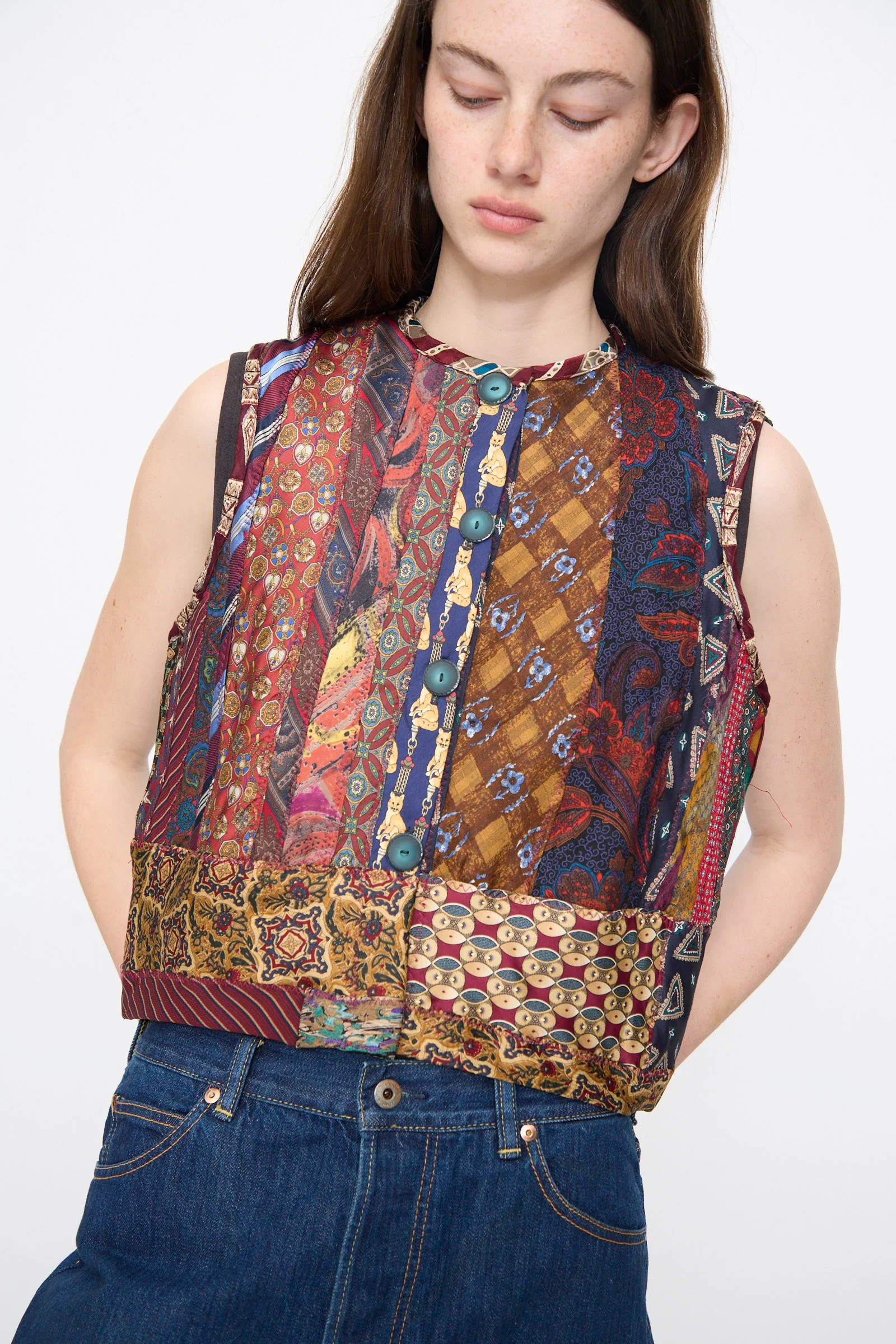 Ties Vest in Multi - Image 5
