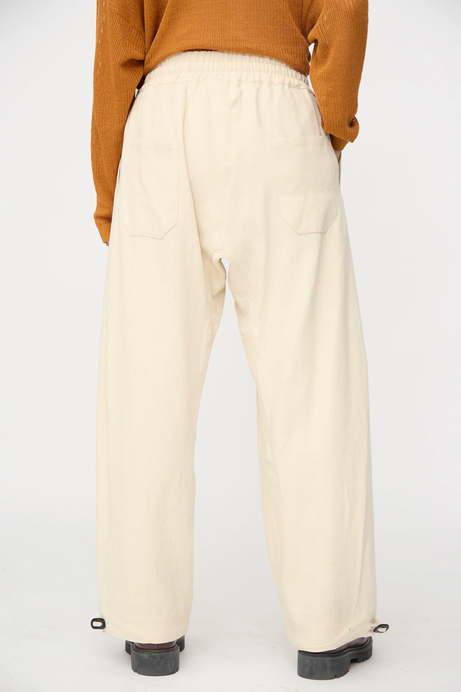 Hemp Soft Canvas Trousers #91 in Kinari - Image 7