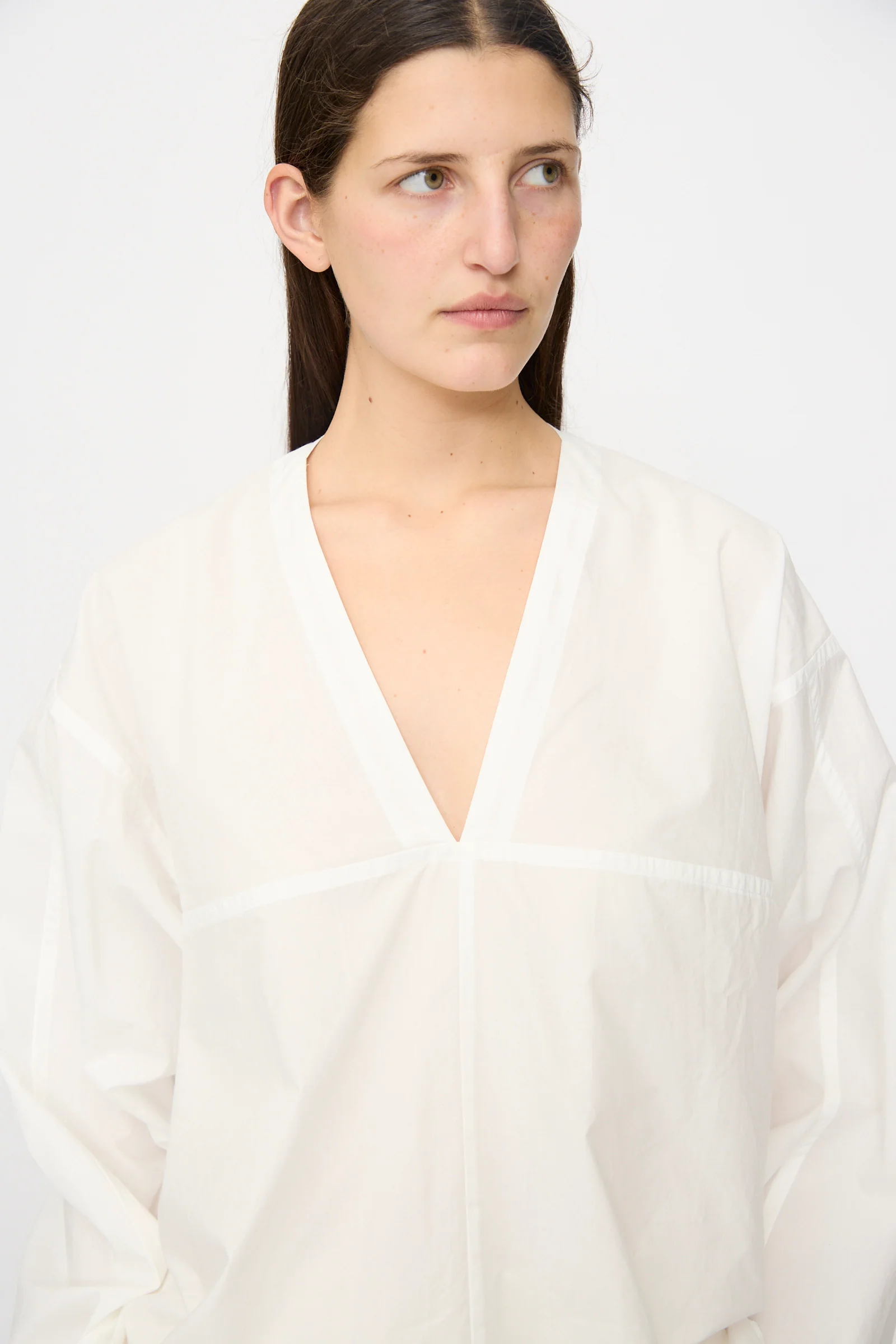 Powder Cotton Typewriter Tunic #43 in Off White - Image 3