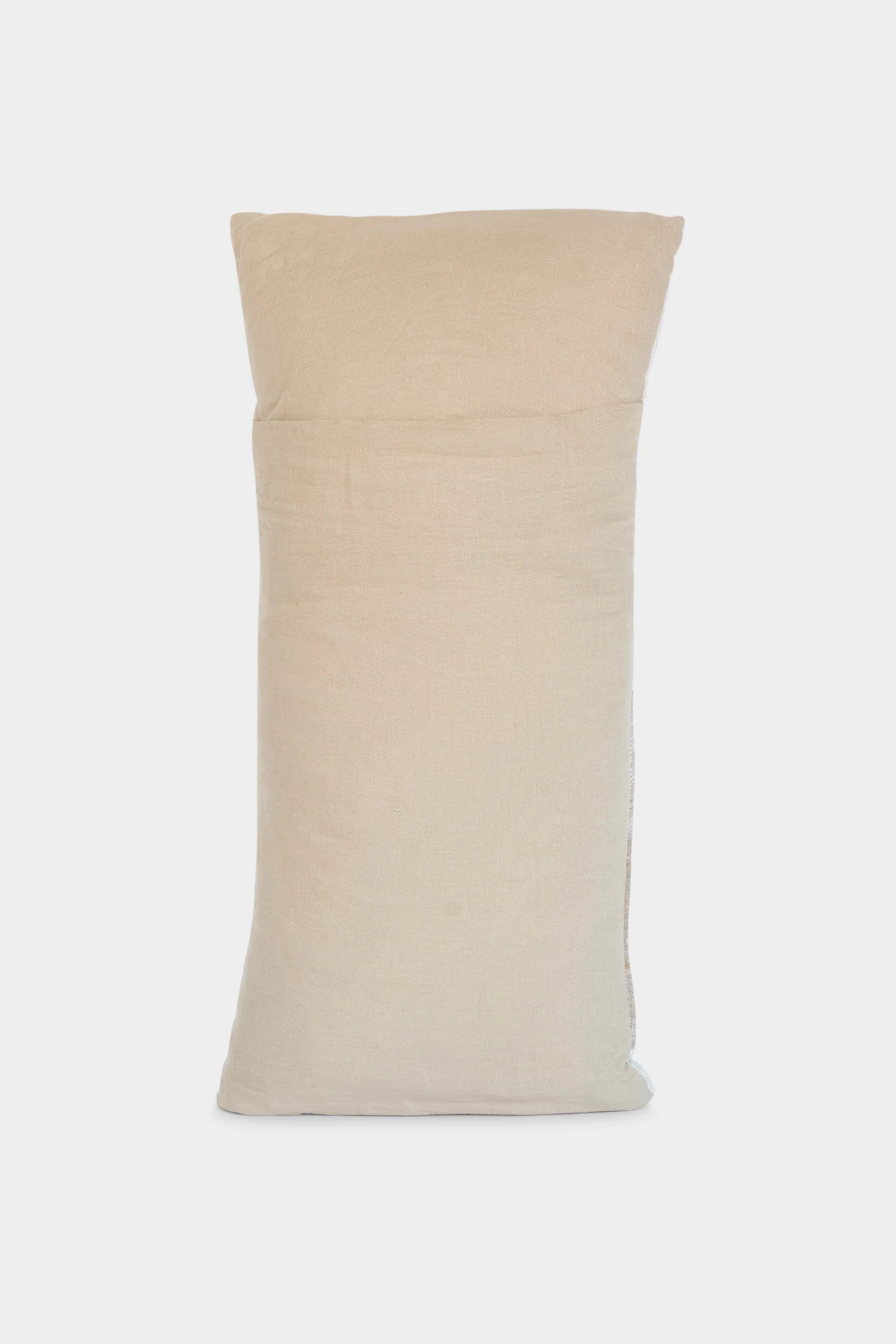 Handmade Rock Slab Pillow in Neutral and Olive - Image 3