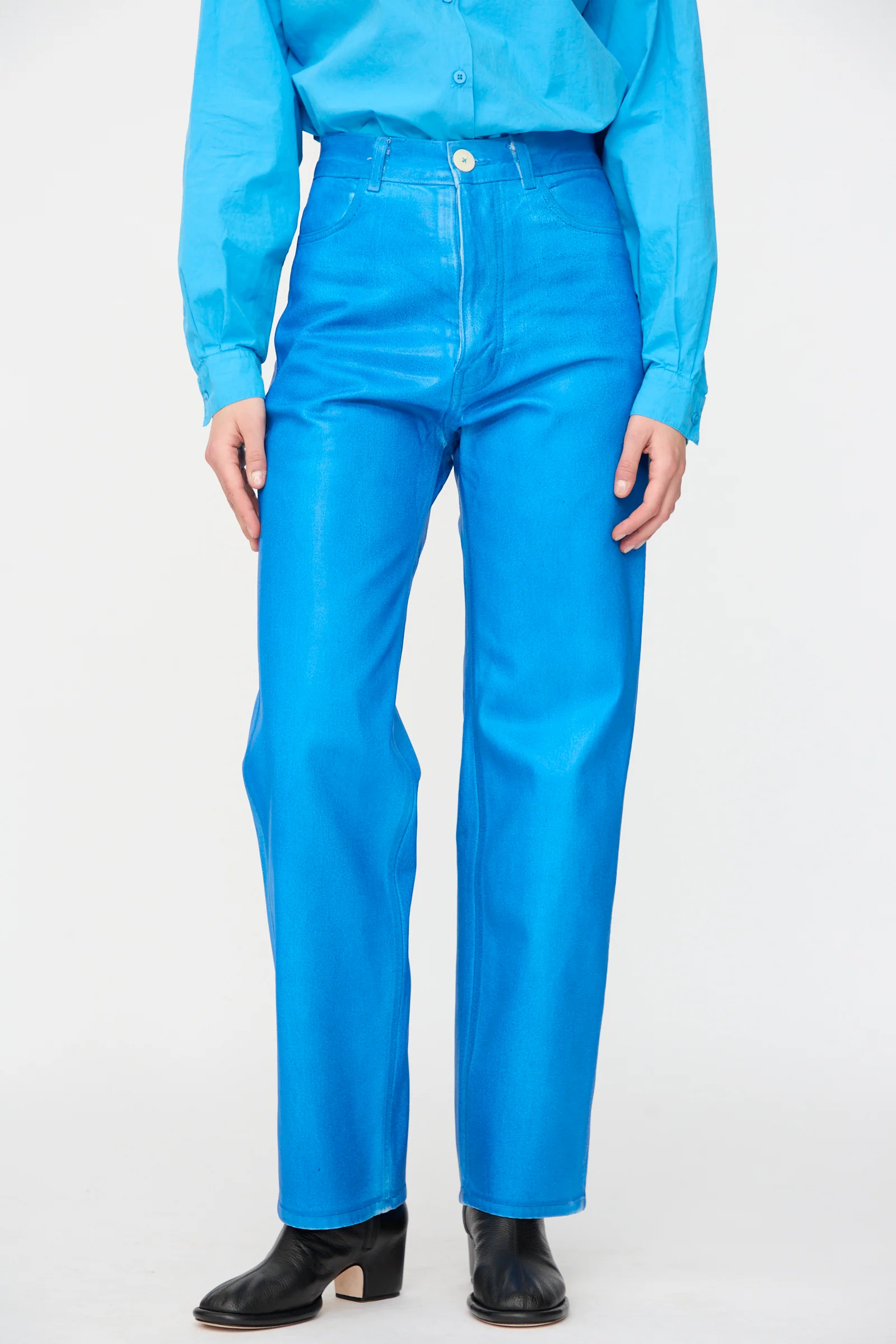225 Jeans in Electric Blue Lacquer
