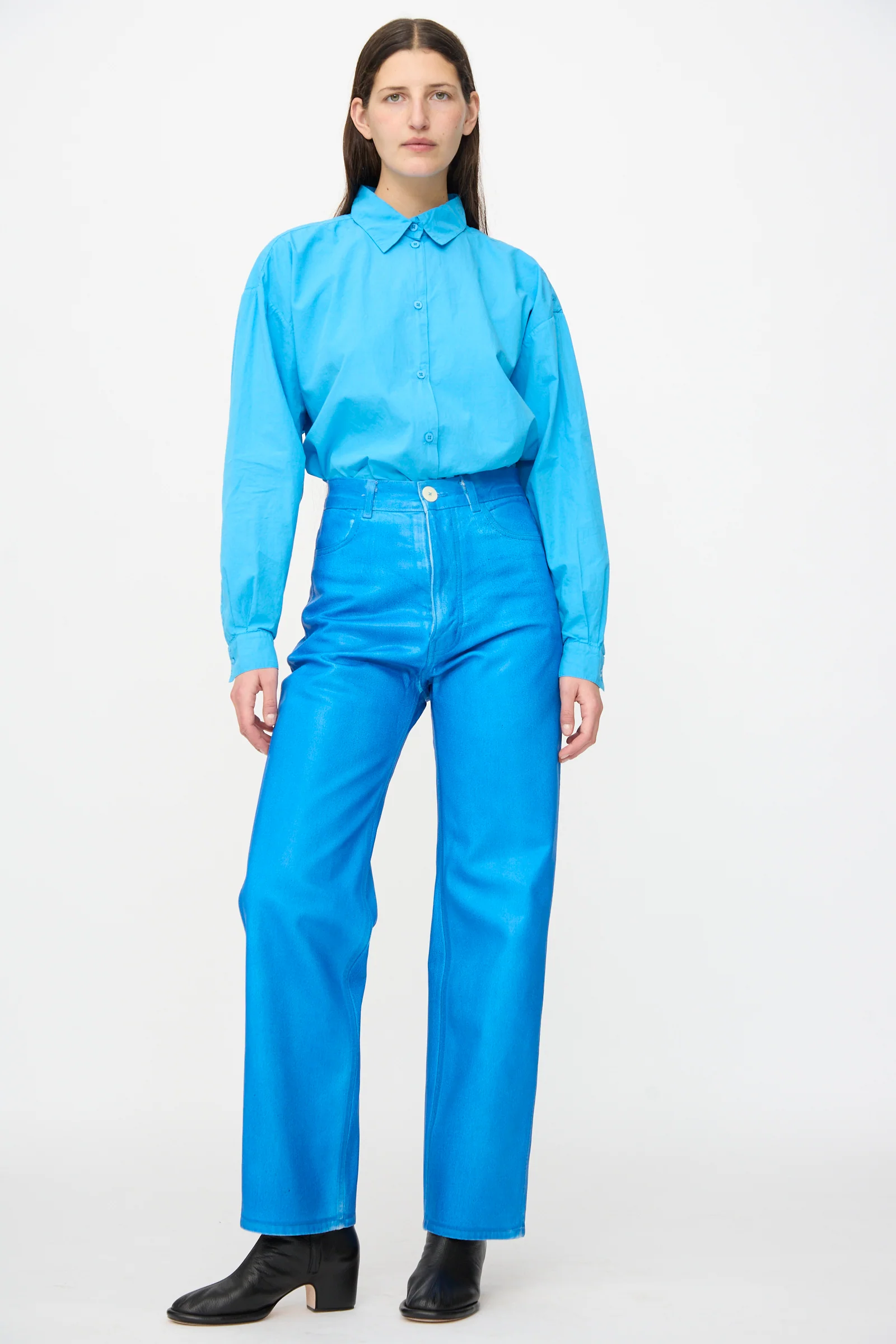 225 Jeans in Electric Blue Lacquer - Image 2