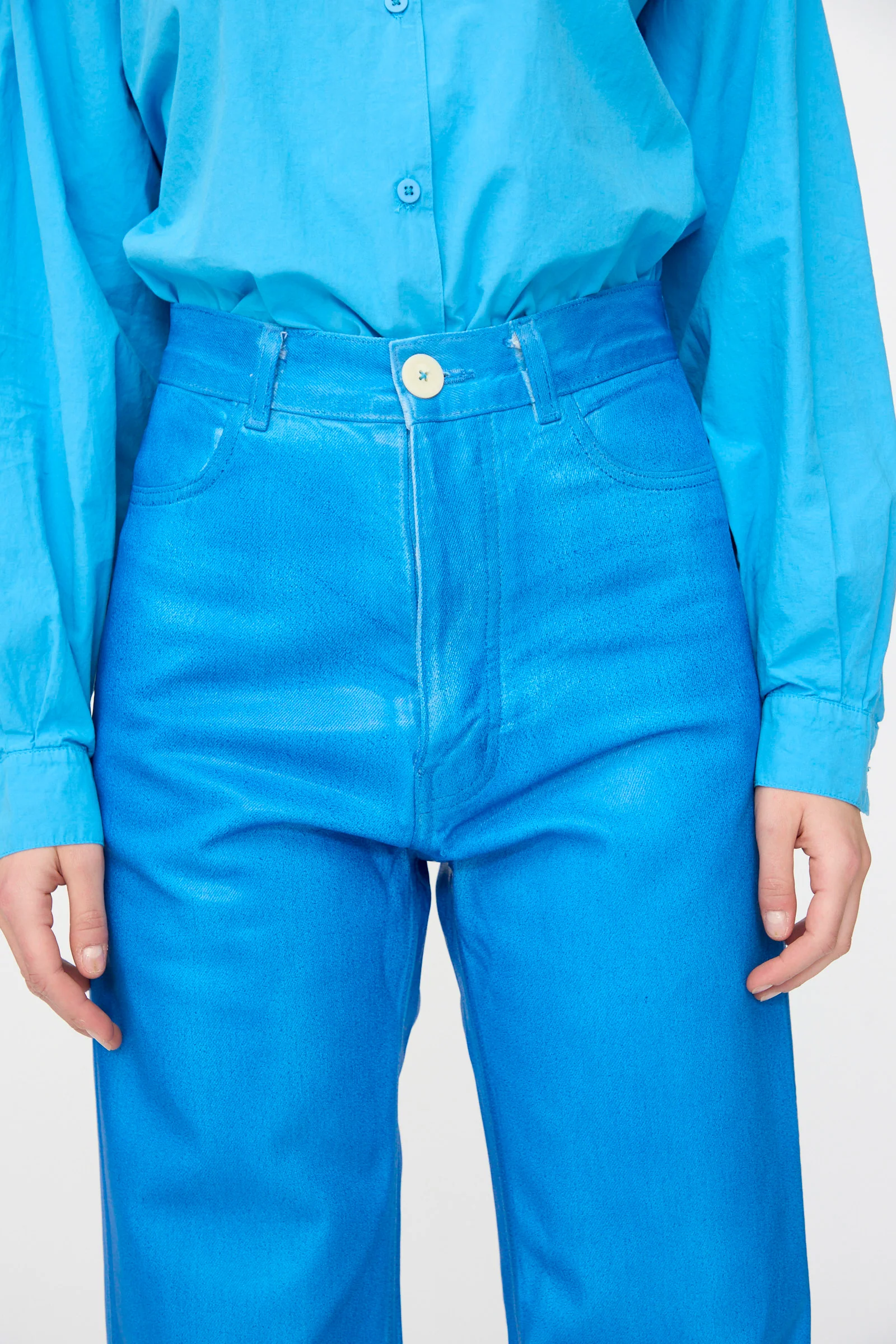 225 Jeans in Electric Blue Lacquer - Image 3