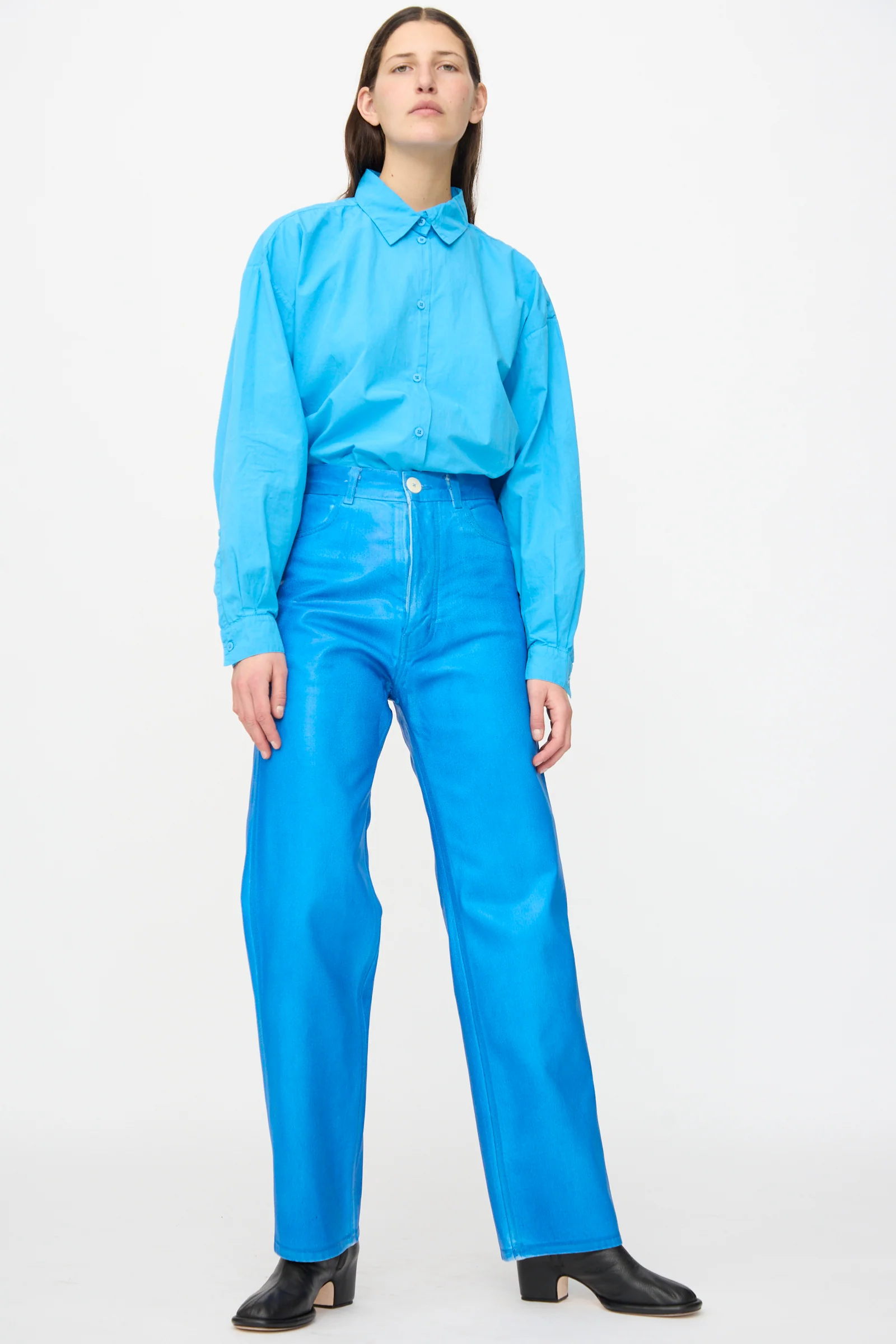 225 Jeans in Electric Blue Lacquer - Image 5