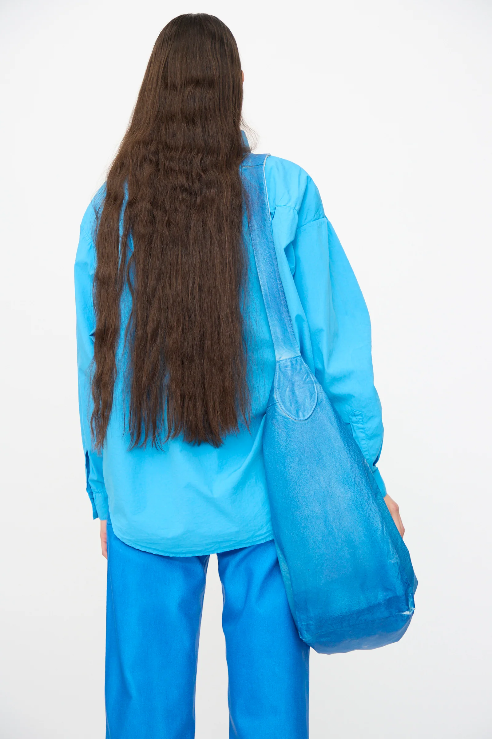 Canvas Big Bag in Electric Blue Lacquer - Image 4
