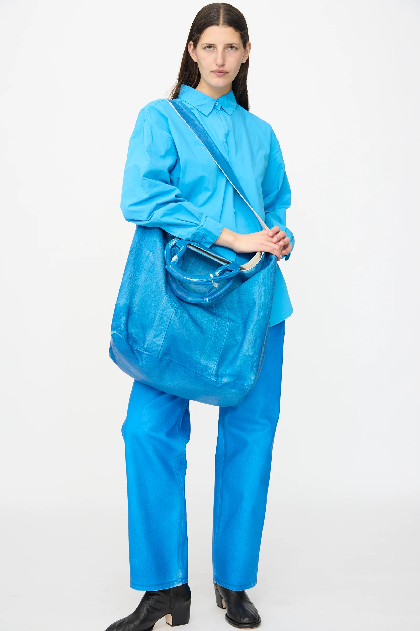 Canvas Big Bag in Electric Blue Lacquer - Image 6