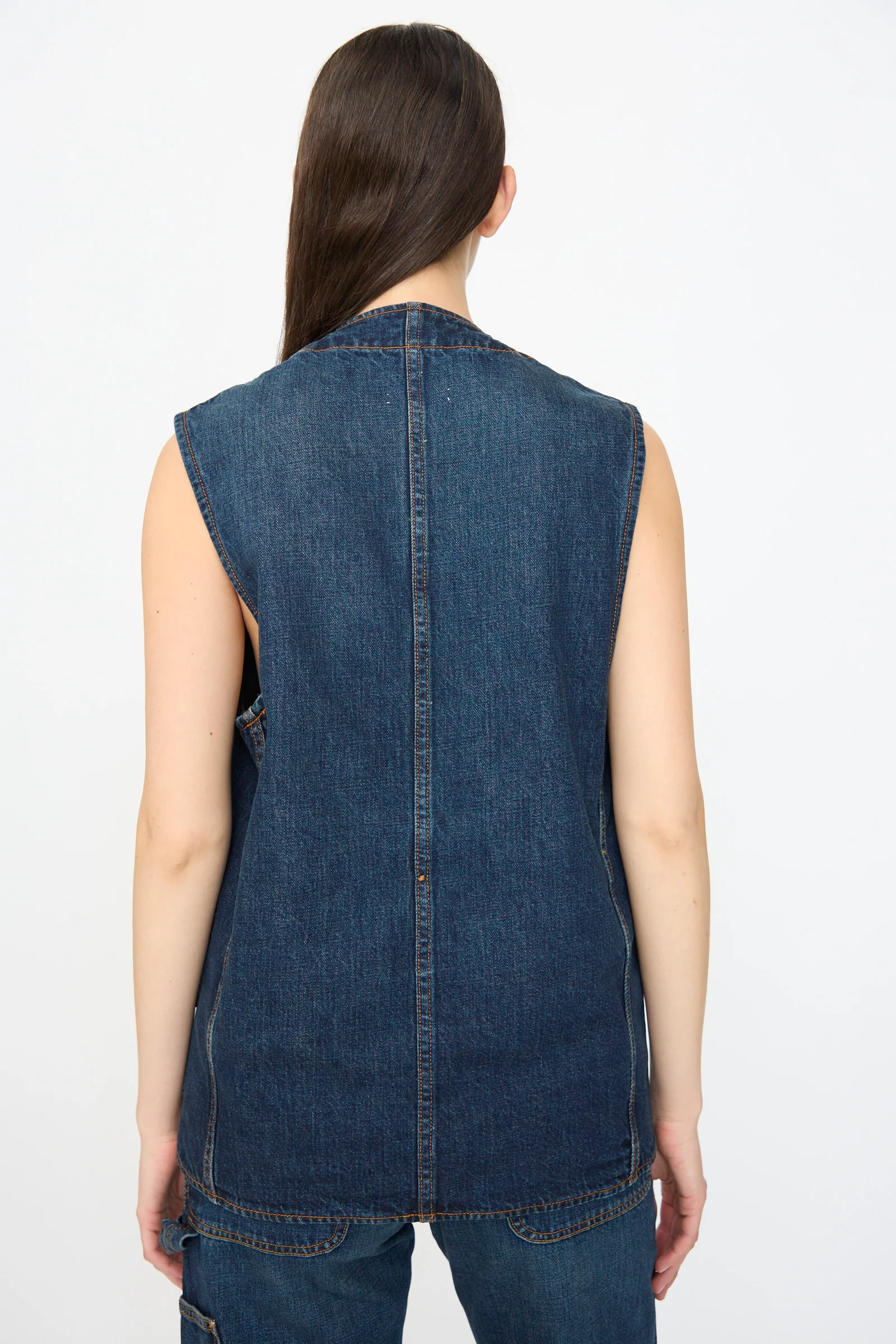 Denim Directors Vest in Medium Roast - Image 6