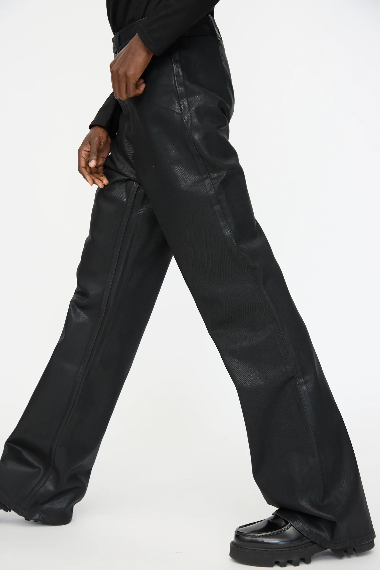 Japanese Denim Les Deux Pants in Black Lacquer - Image 6