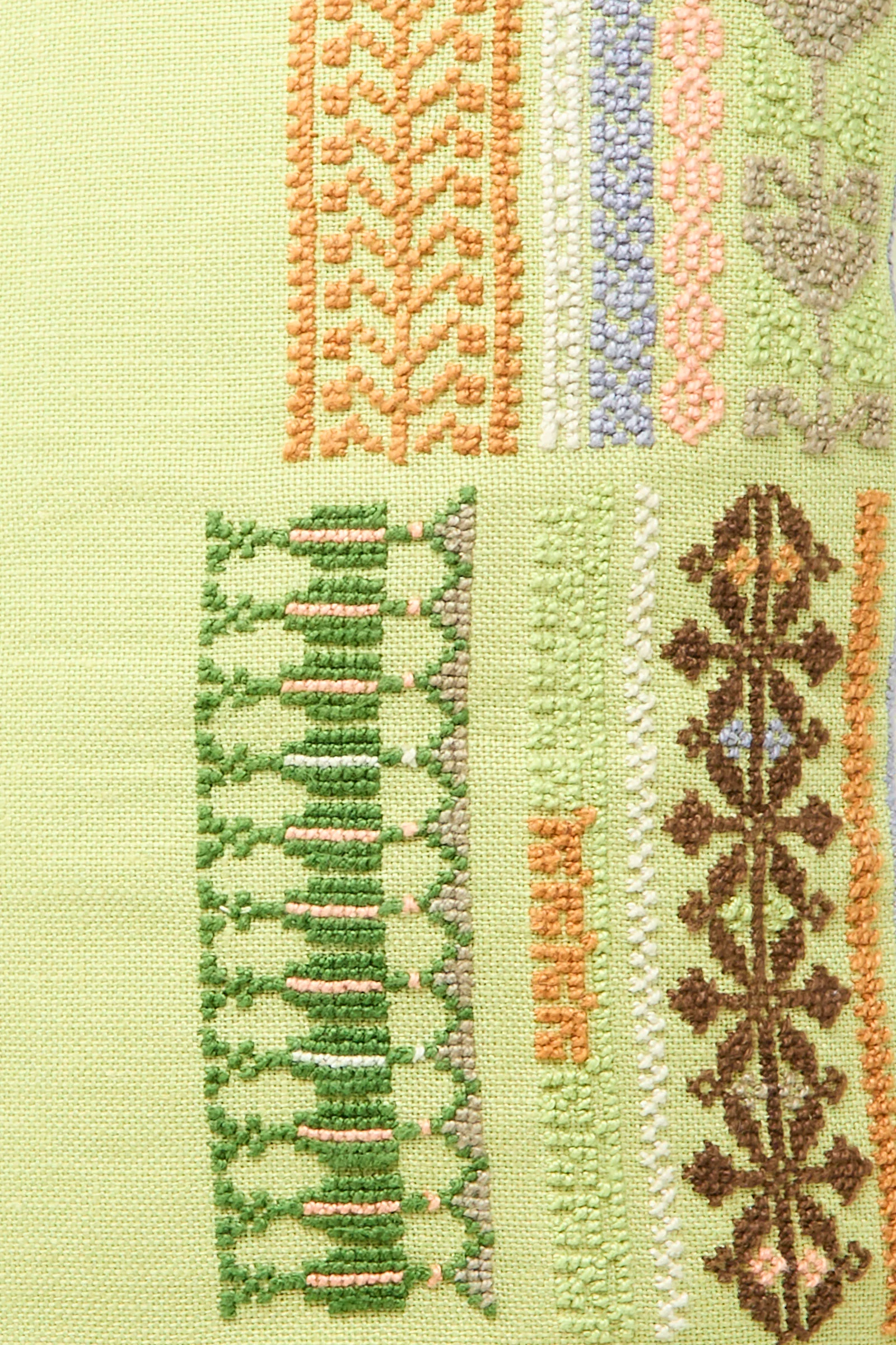 Imm Bushra Hand Embroidered Pillow in Olive - Image 2