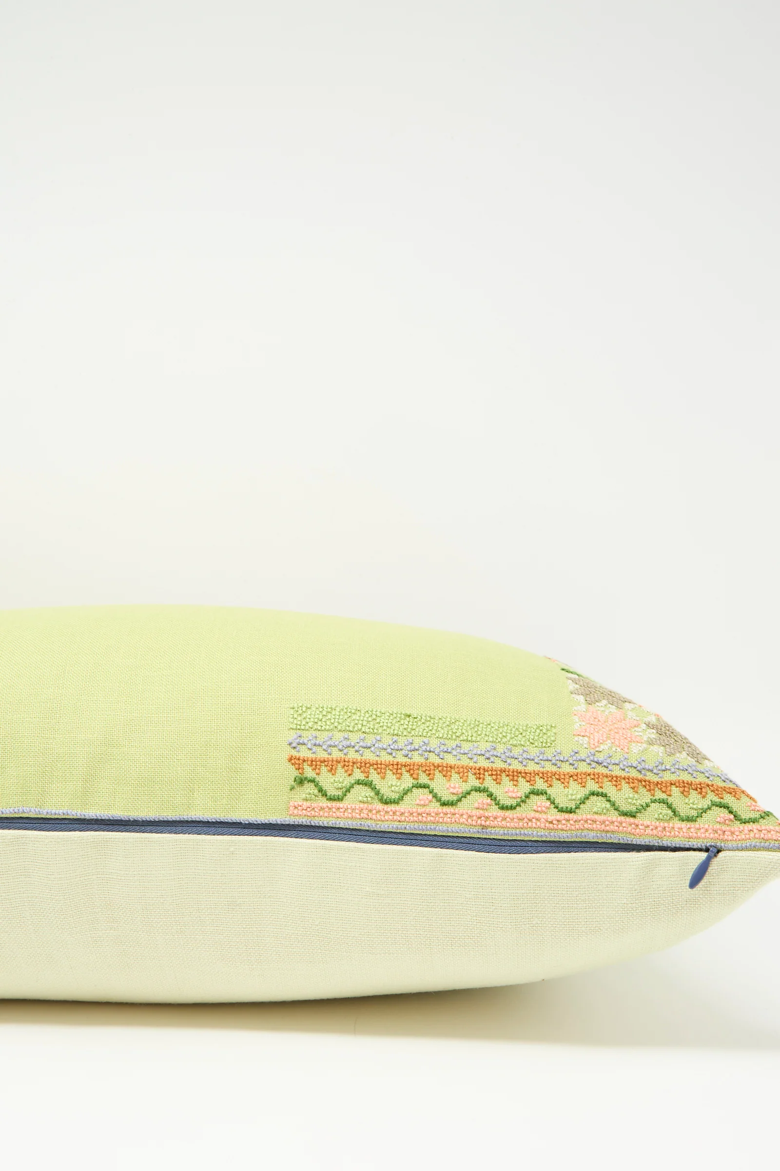 Imm Bushra Hand Embroidered Pillow in Olive - Image 4