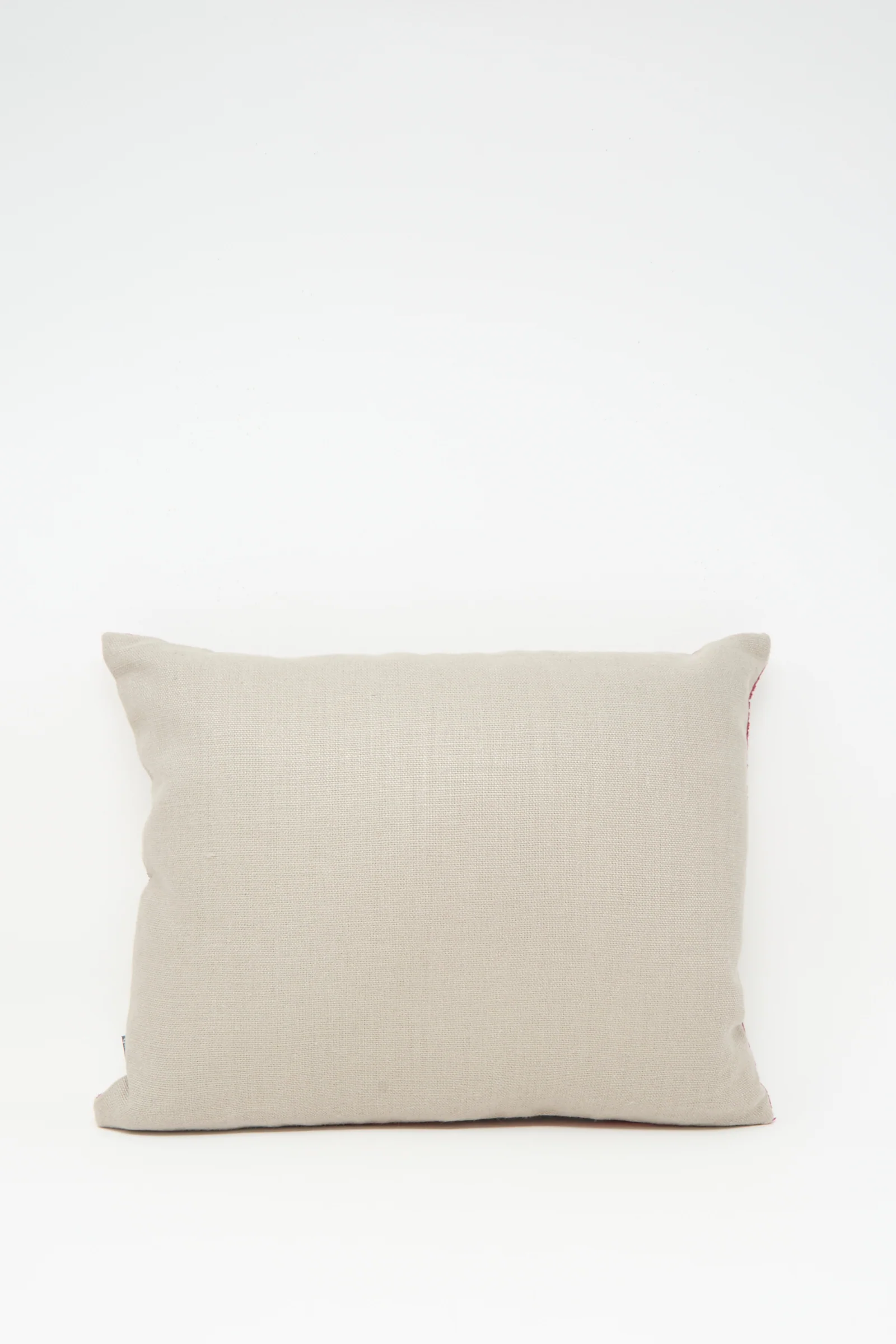 Imm Omar Hand Embroidered Pillow in Beige and Chocolate - Image 4