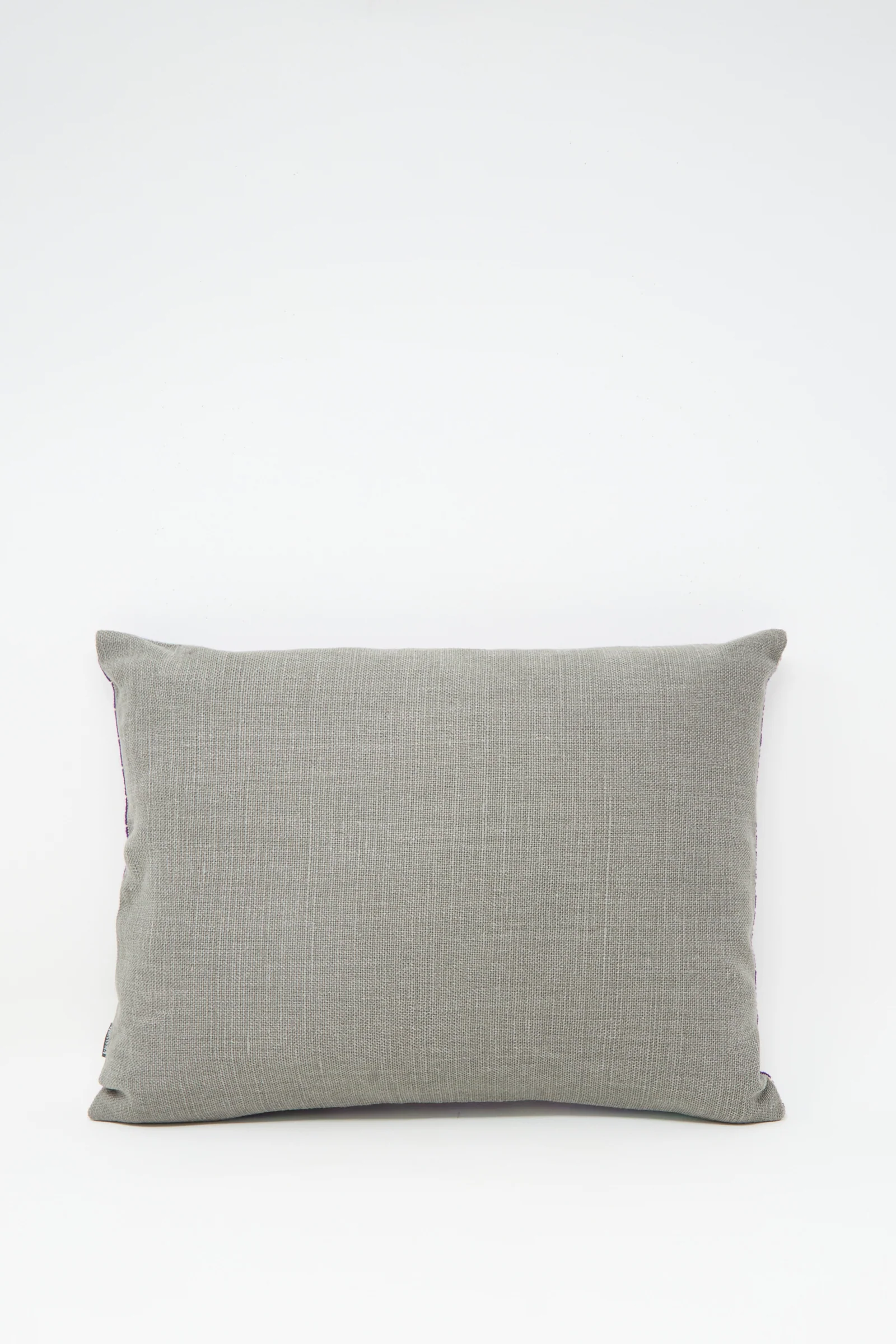 Rana Hand Embroidered Pillow in Lilac and Purple I - Image 4