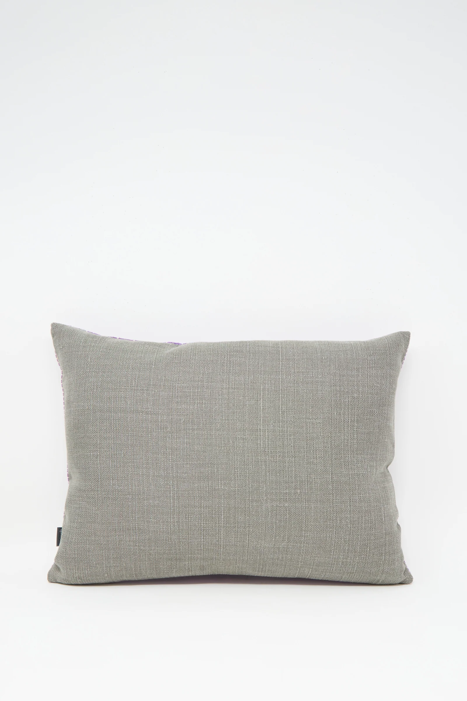 Rana Hand Embroidered Pillow in Lilac and Purple II - Image 4