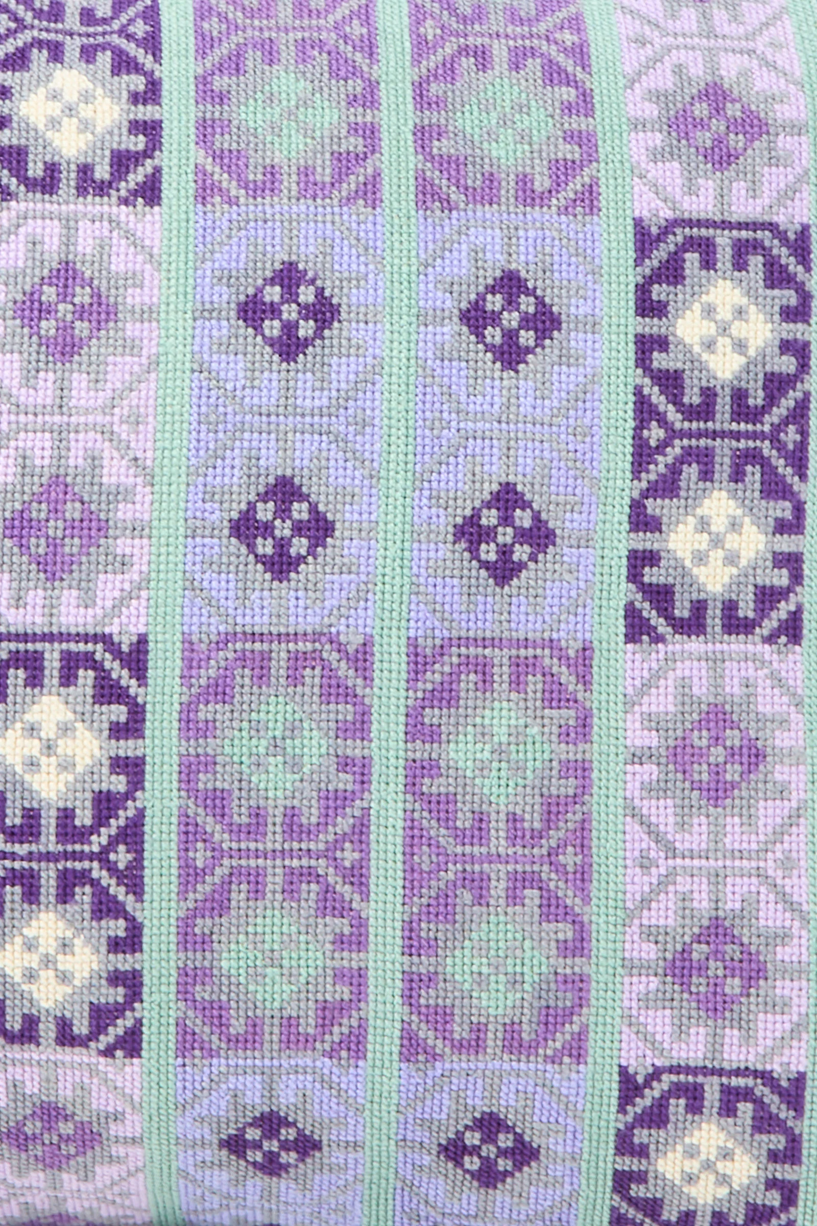 Wafa'a Hand Embroidered Pillow in Lilac - Image 2